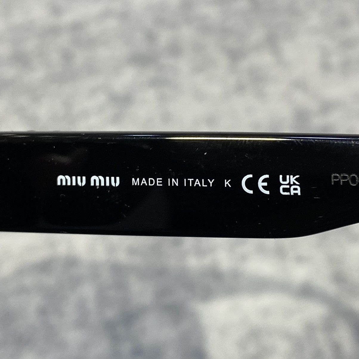 Miu Miu MIU MIU 0MU A03S 16K08Z BLACK DARK GREY Size ONE SIZE - 6 Thumbnail