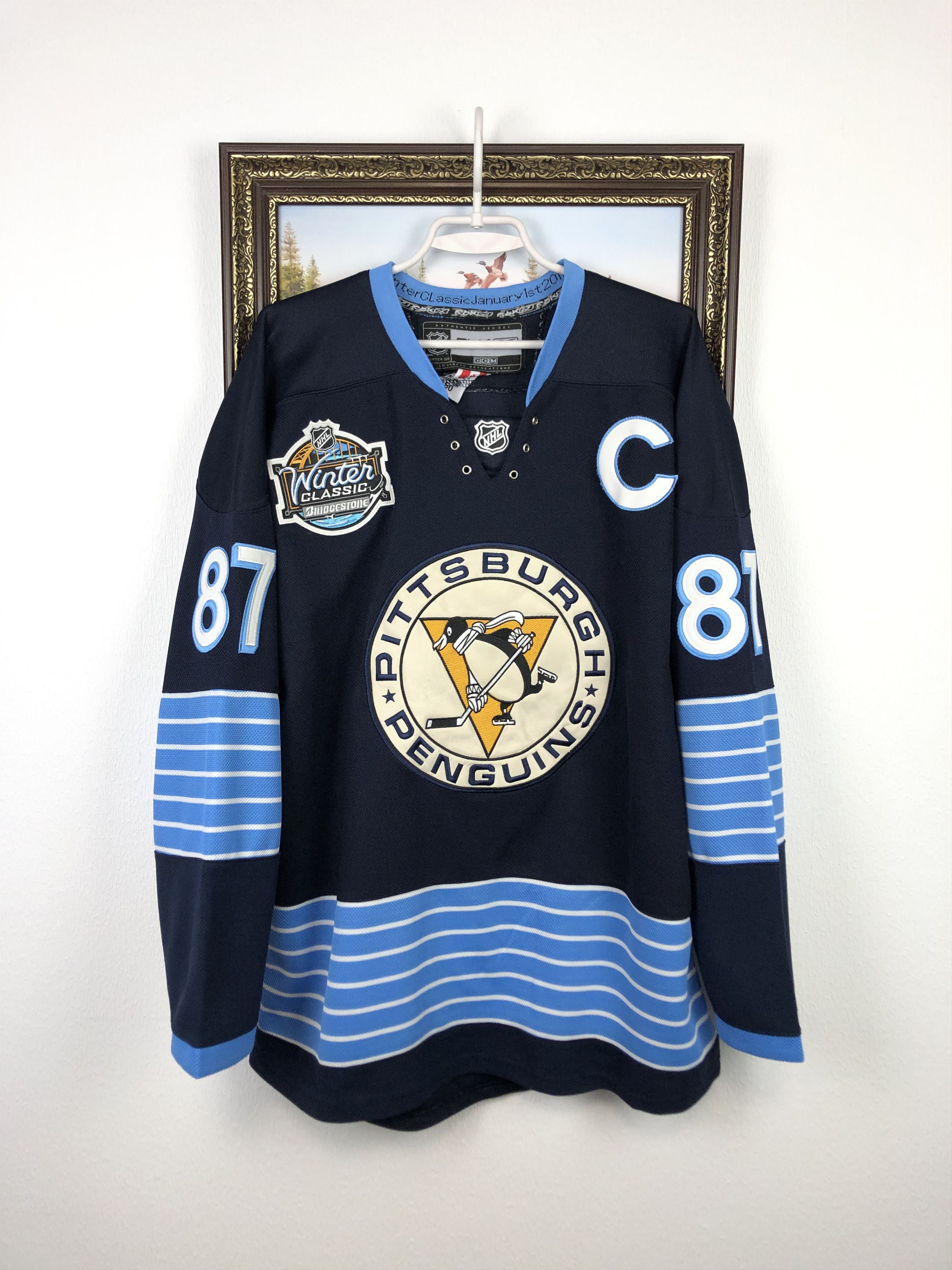 Reebok Pittsburgh Penguins Sidney Crosby NHL Mens Jersey