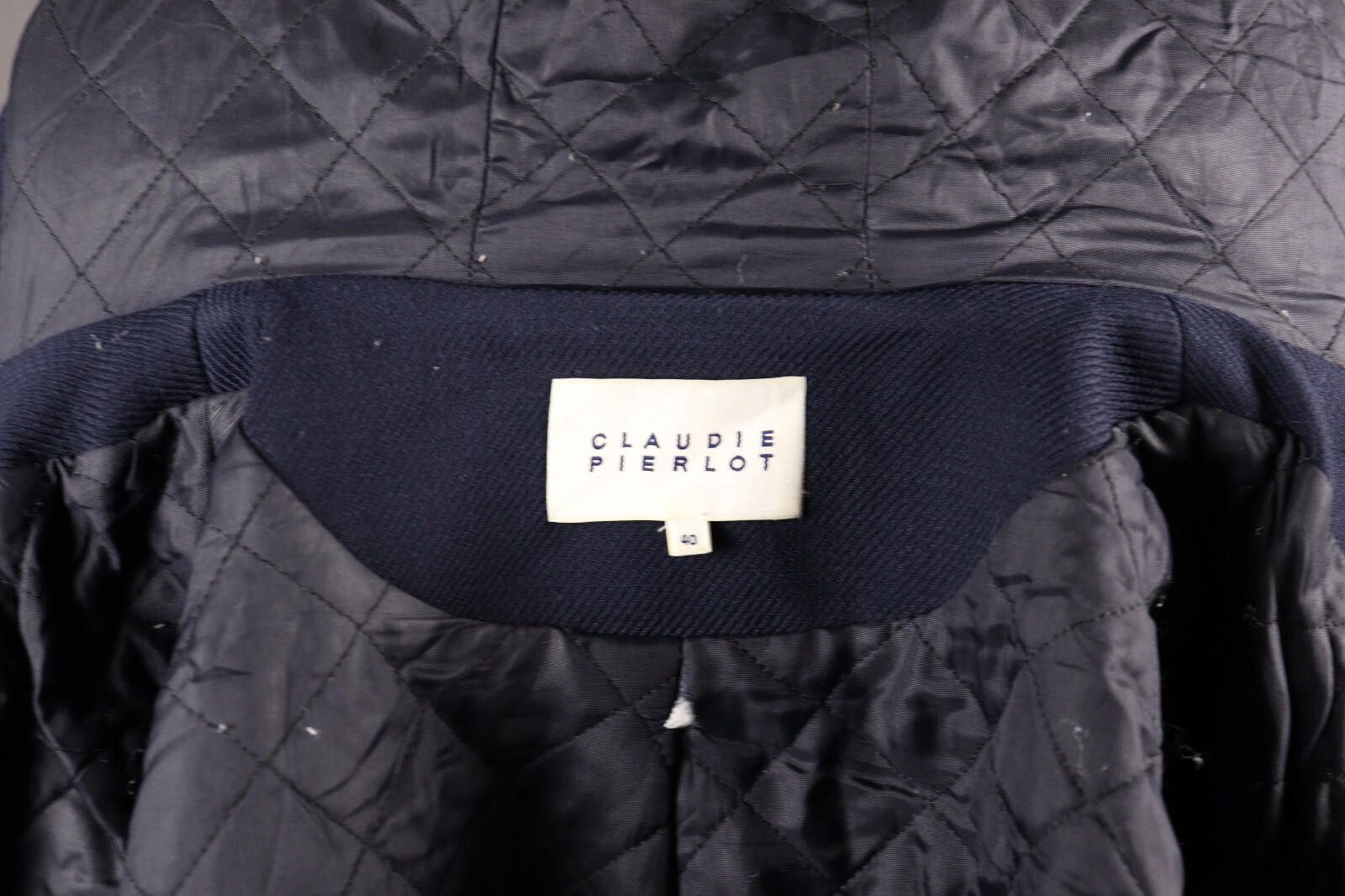 Designer Claudie Pierlot Wool Blue Duffle Coat Winter Jacket Size 40 Size M / US 6-8 / IT 42-44 - 8 Thumbnail