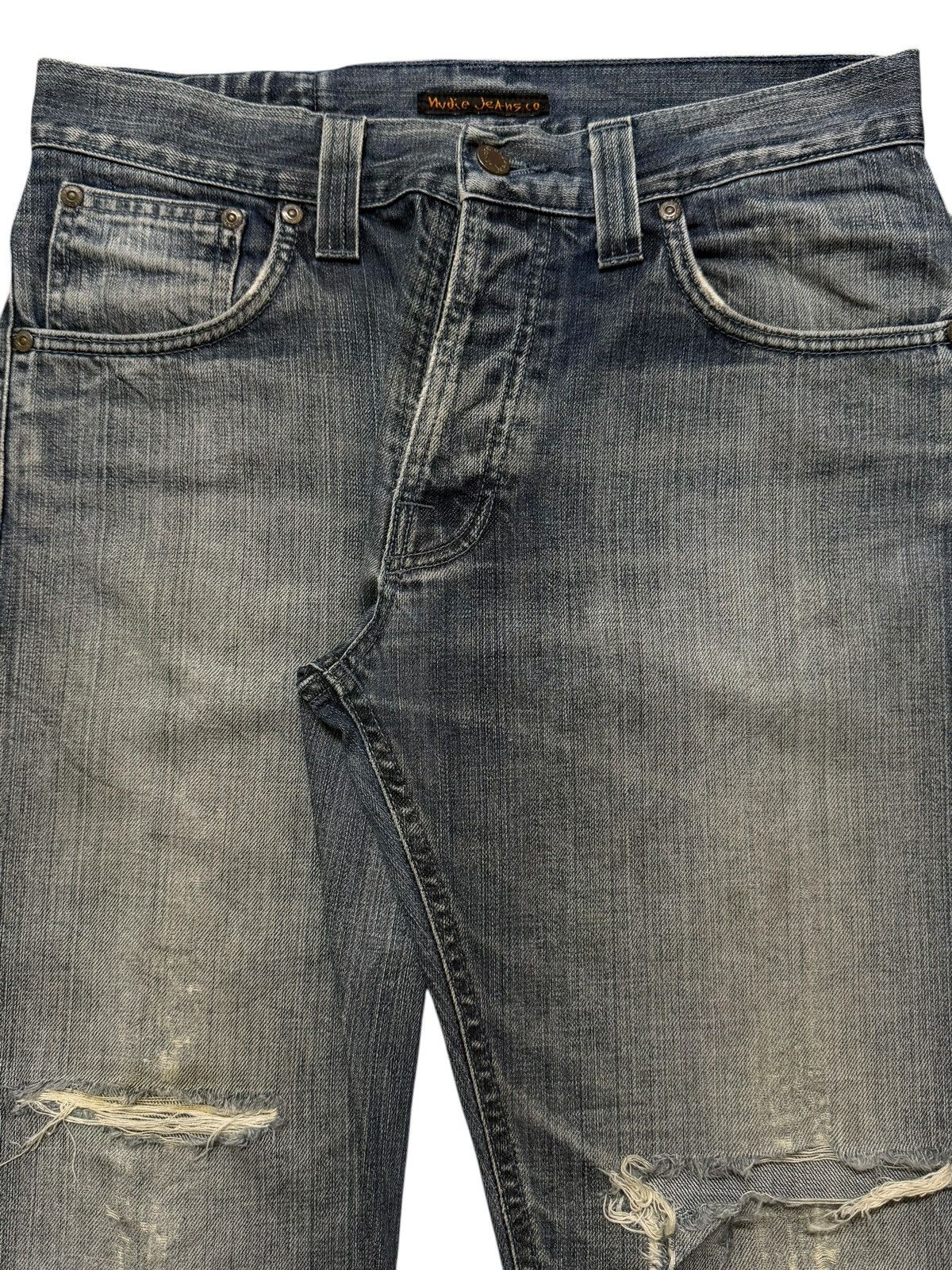 Nudie Jeans Vintage Y2K Nudie Italy Regular Ralf Faded Wash Distressed Size US 31 - 3 Thumbnail