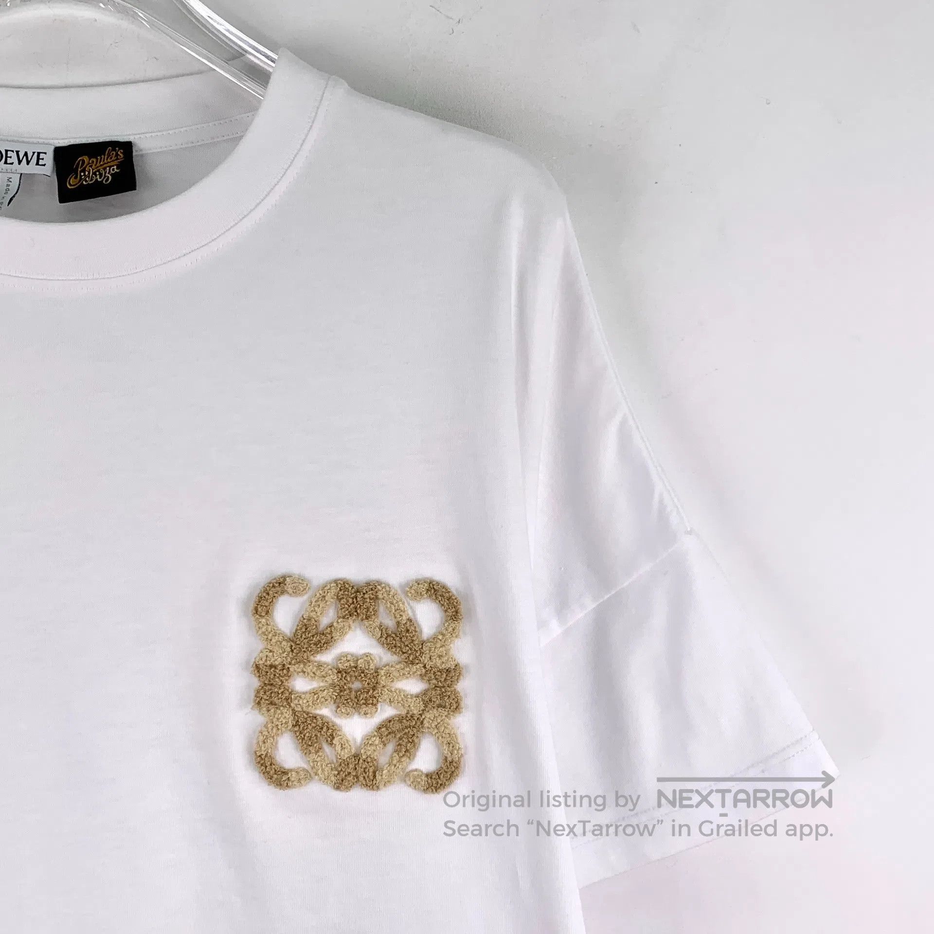 Loewe Loewe White logo flock cotton round neck short sleeve T-sh Size US S / EU 44-46 / 1 - 3 Thumbnail