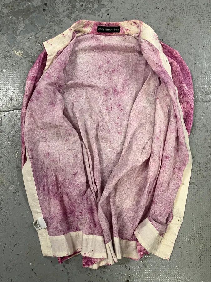 Issey Miyake Issey Miyake Pink Textured Shirt Size US S / EU 44-46 / 1 - 7 Thumbnail