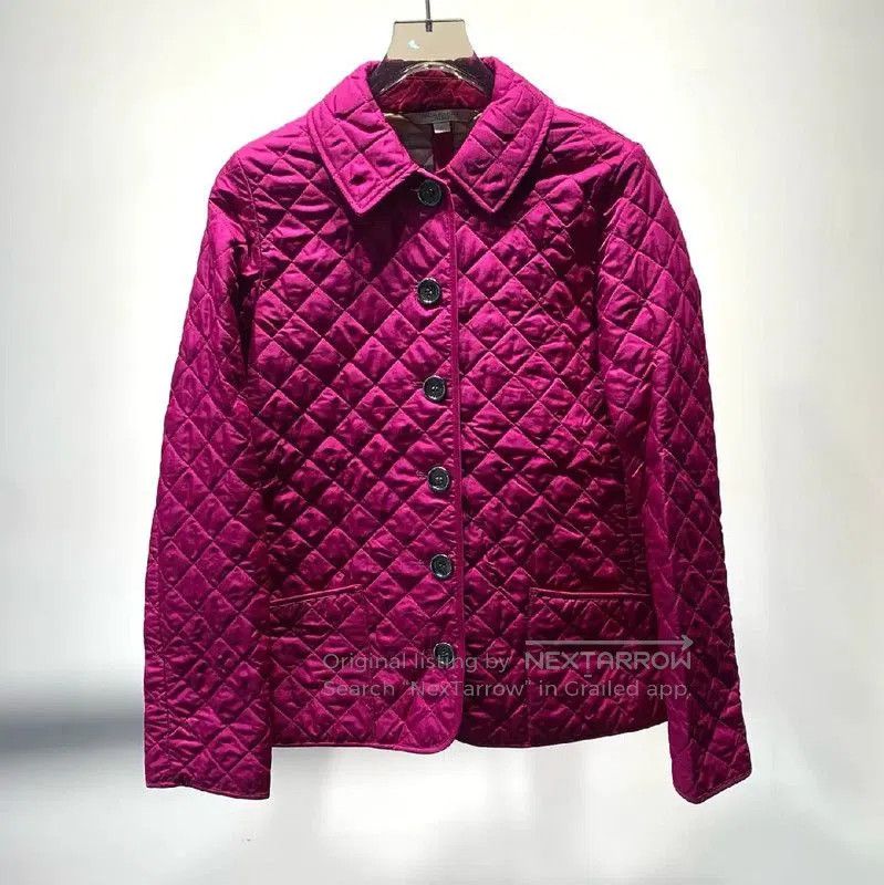 Burberry Burberry Women's Pink Cotton Quilted Jacket. Size S / US 4 / IT 40 - 1 Thumbnail
