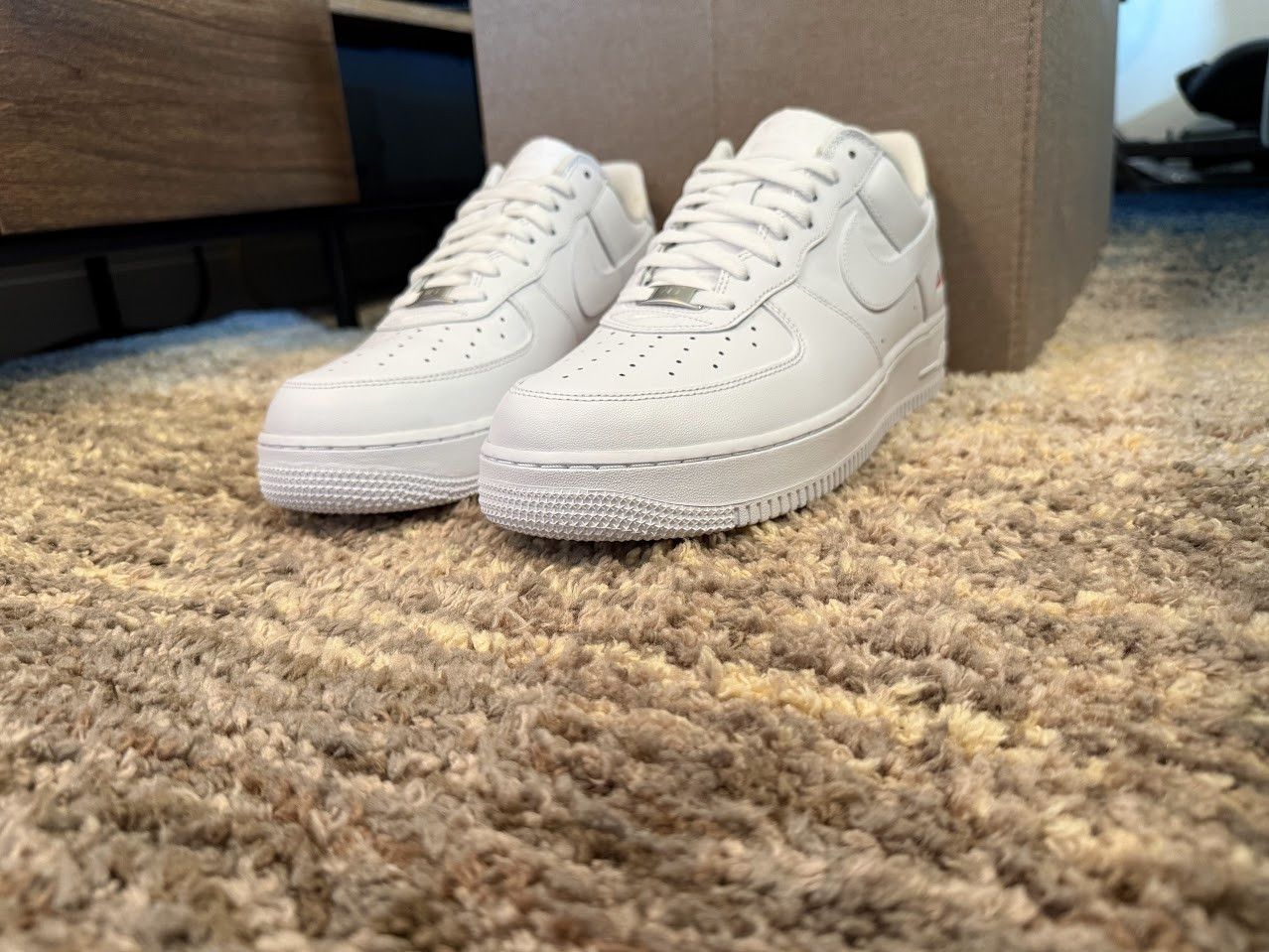 Nike × Supreme `Supreme x Nike Air Force 1 Low White DS Size 12 SS20 Size US 12 / EU 45 - 7 Thumbnail