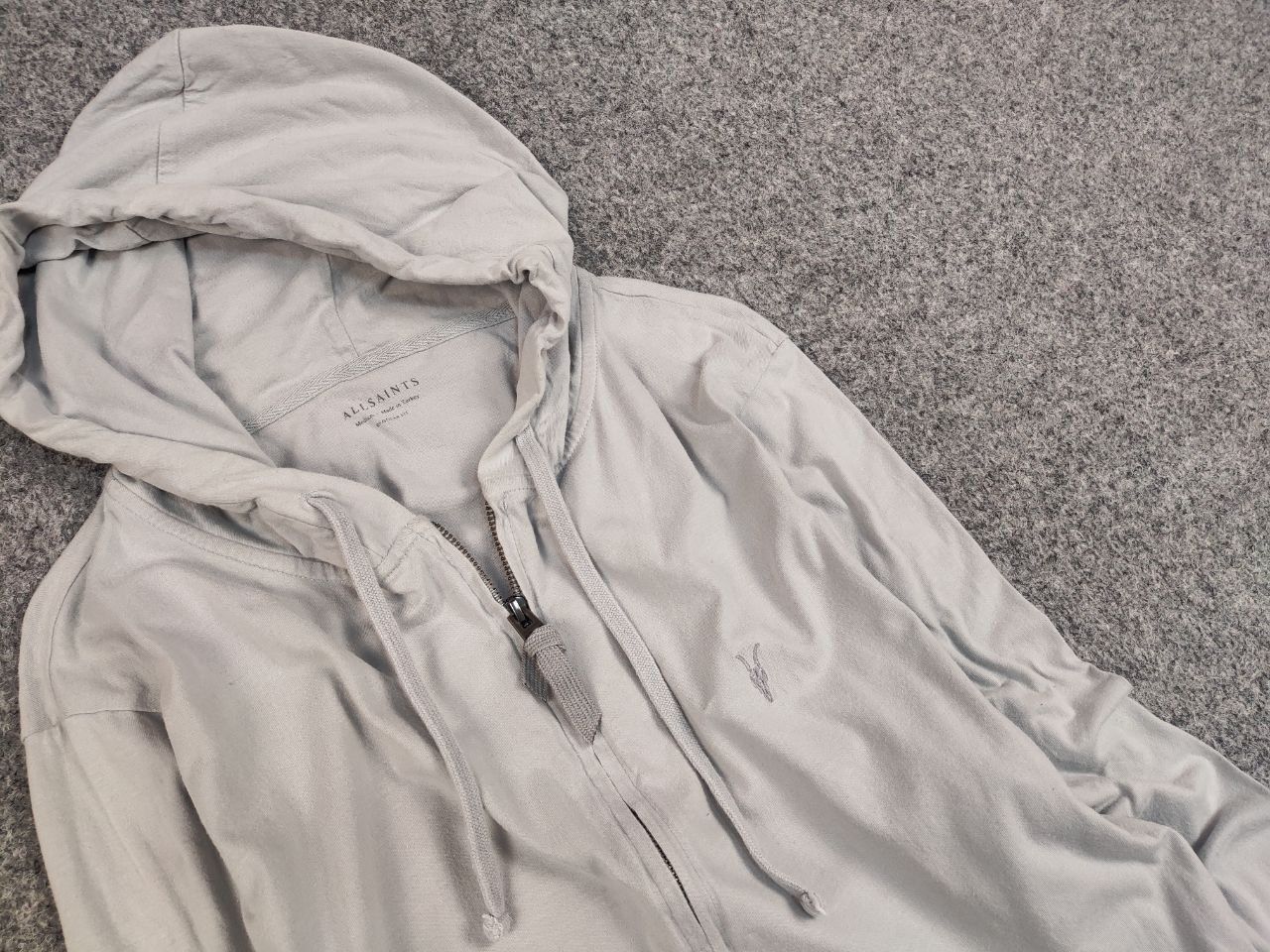 Allsaints Allsaints Brace Full Zip Light BlueGray Hoodie Vintage Style Size US M / EU 48-50 / 2 - 11 Thumbnail