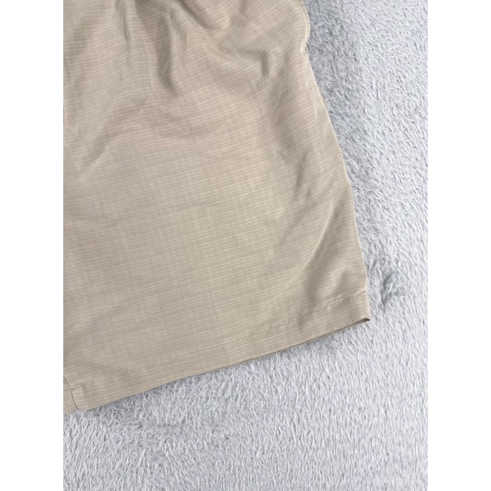Vintage Greg Norman Men Shorts Casual Chino 34 Beige Plaid Pleated Rayon Polyester 5-Pocket 8in Inseam Golf Size US 34 / EU 50 - 2 Thumbnail