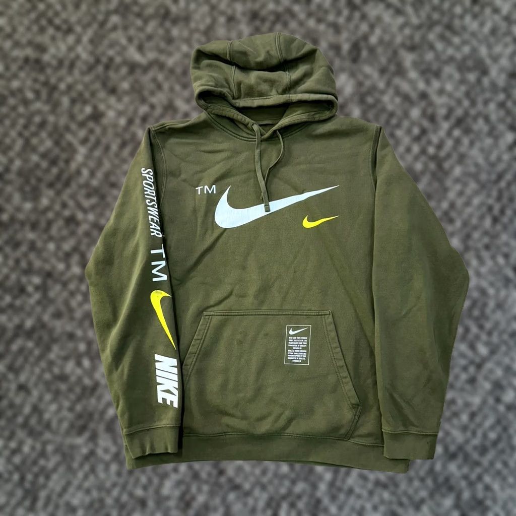 Nike Nike Hoodie Men XL Logo Long Sleeve Hooded Sweatshirt Green Size US XL / EU 56 / 4 - 1 Thumbnail