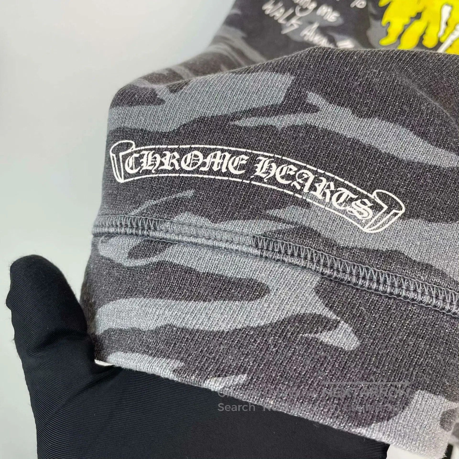 Chrome Hearts Gray Camouflage Long-Sleeve Top. Size US M / EU 48-50 / 2 - 9 Thumbnail