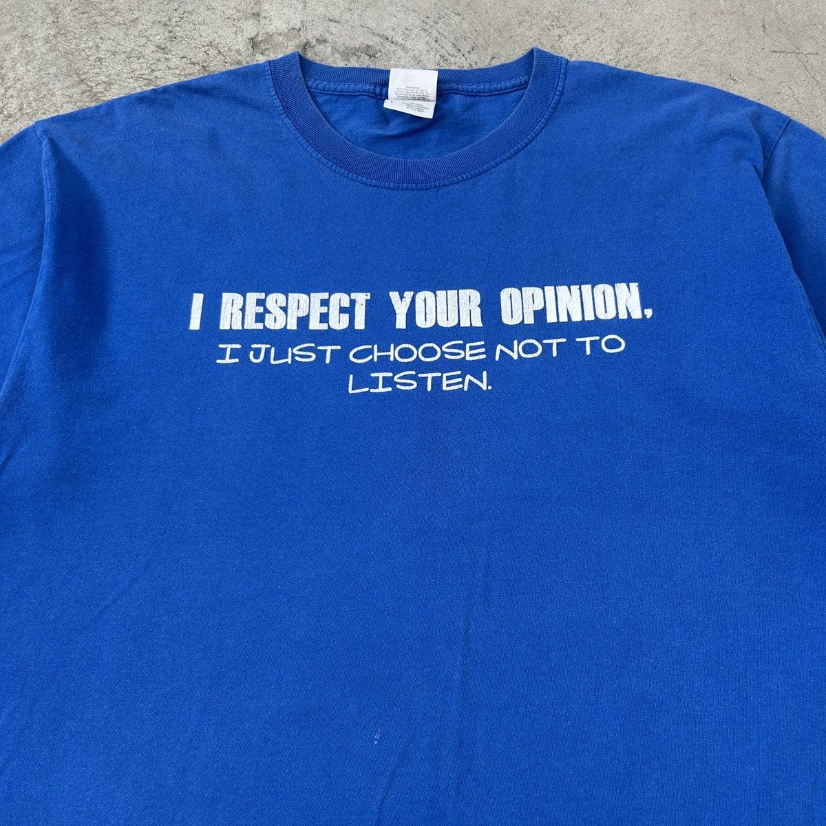 Vintage 2000s Wording Tee Size US L / EU 52-54 / 3 - 8 Thumbnail
