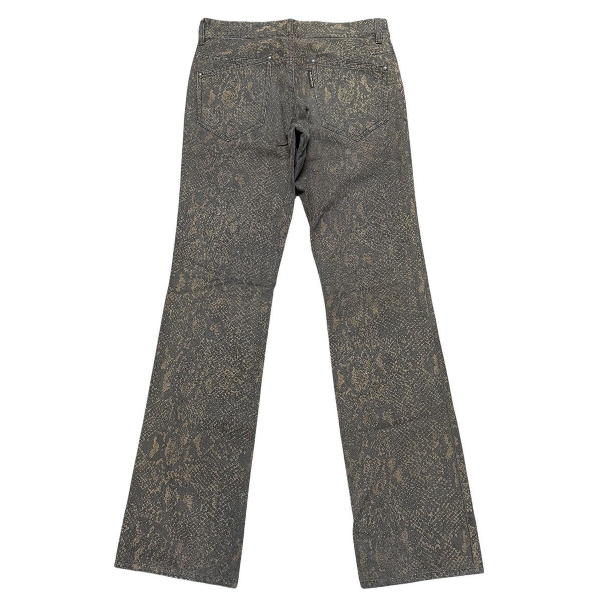 Hysteric Glamour Japanese Brand PAZZO Denim Printed Snake Skin Size US 29 - 2 Thumbnail