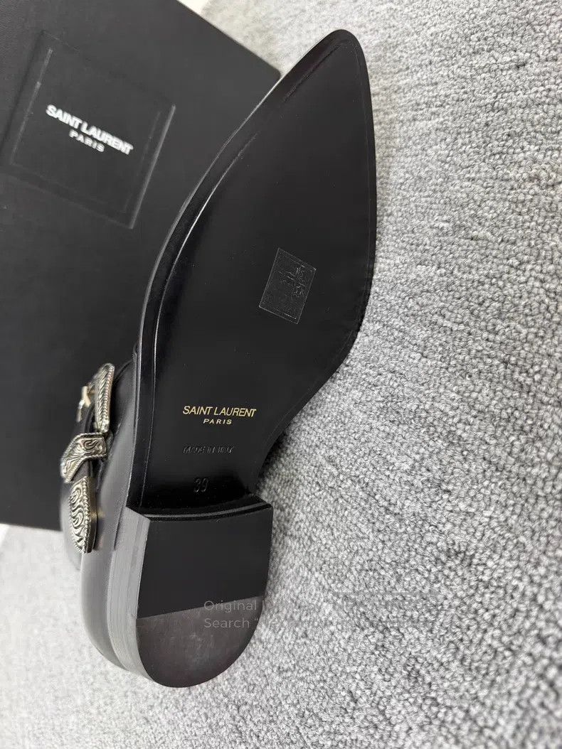 Saint Laurent Paris Saint Laurent Paris Chelsea boots with cross leather belt Size US 6 / EU 39 - 6 Thumbnail