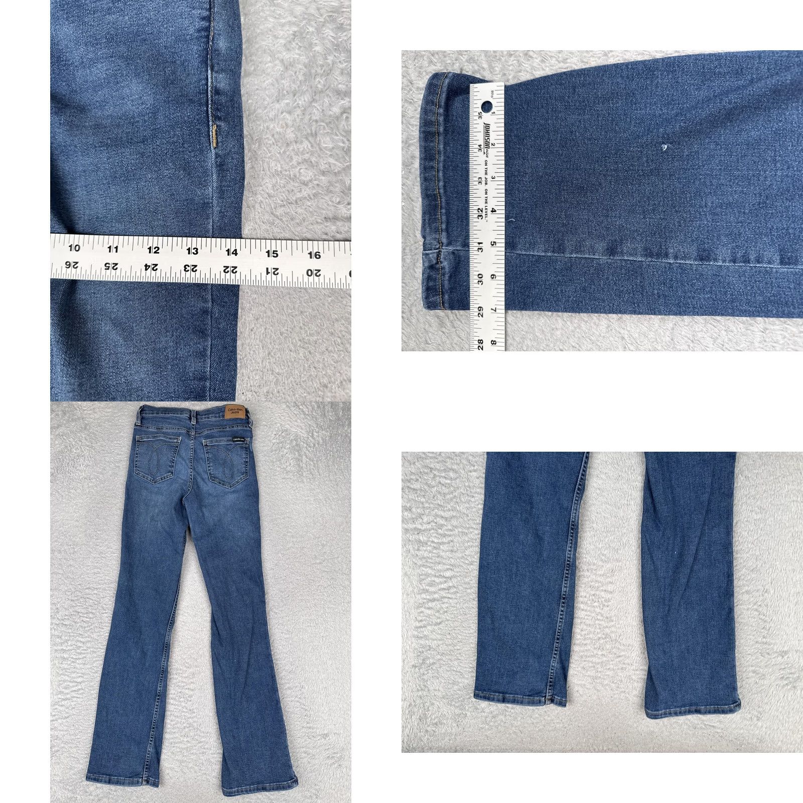 Calvin Klein Calvin Klein Jeans Womens Straight Jeans 2/26 Blue Wash Mid Rise Stretch Size 26" / US 2 / IT 38 - 9 Thumbnail