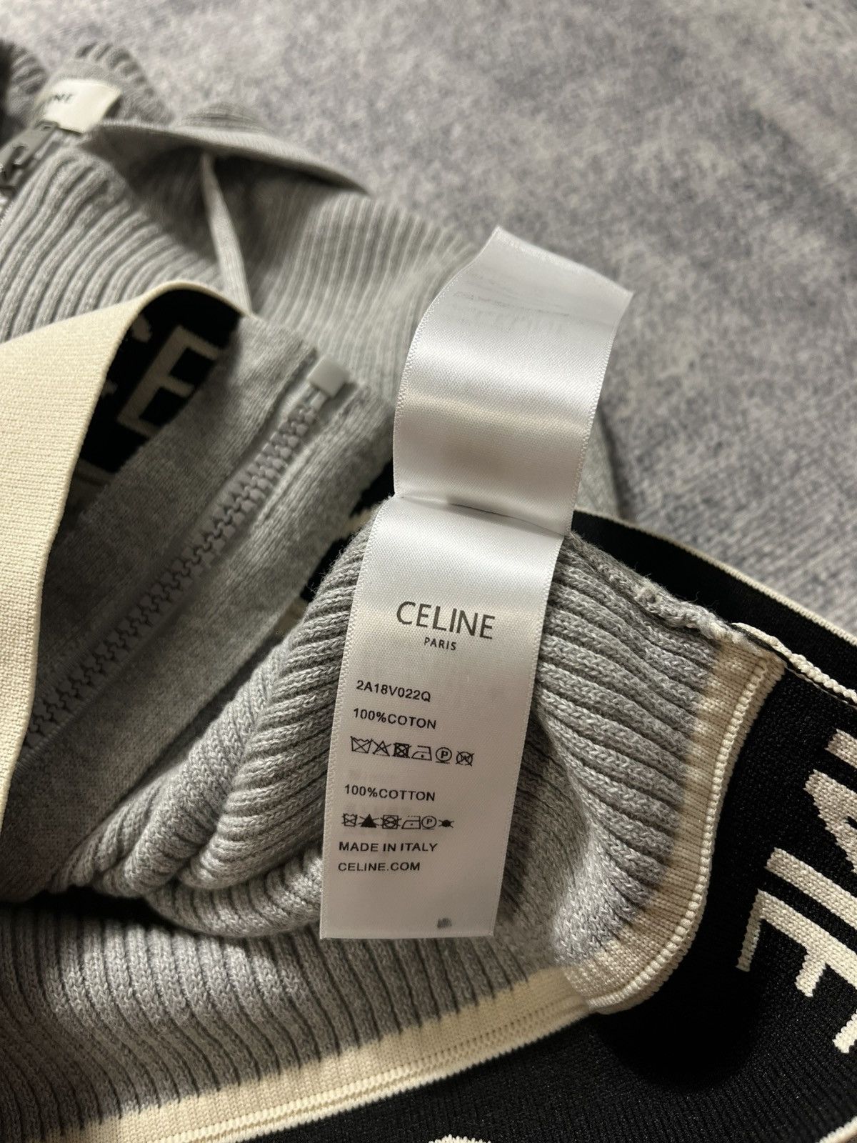 Celine Celine cropped zipped short-sleeved sweatshirt Size M / US 6-8 / IT 42-44 - 8 Thumbnail