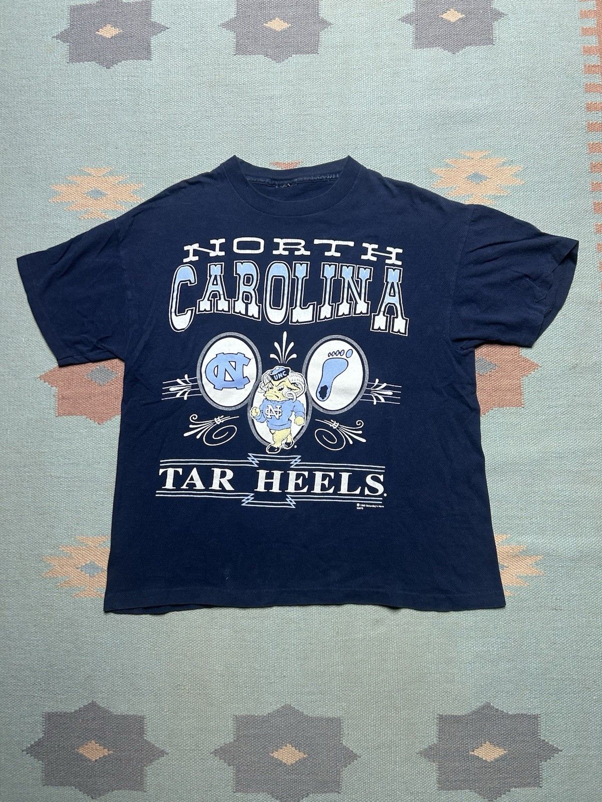 Vintage Vtg t shirt UNC Tar Heels North Carolina college NCAA large Size US L / EU 52-54 / 3 - 1 Thumbnail