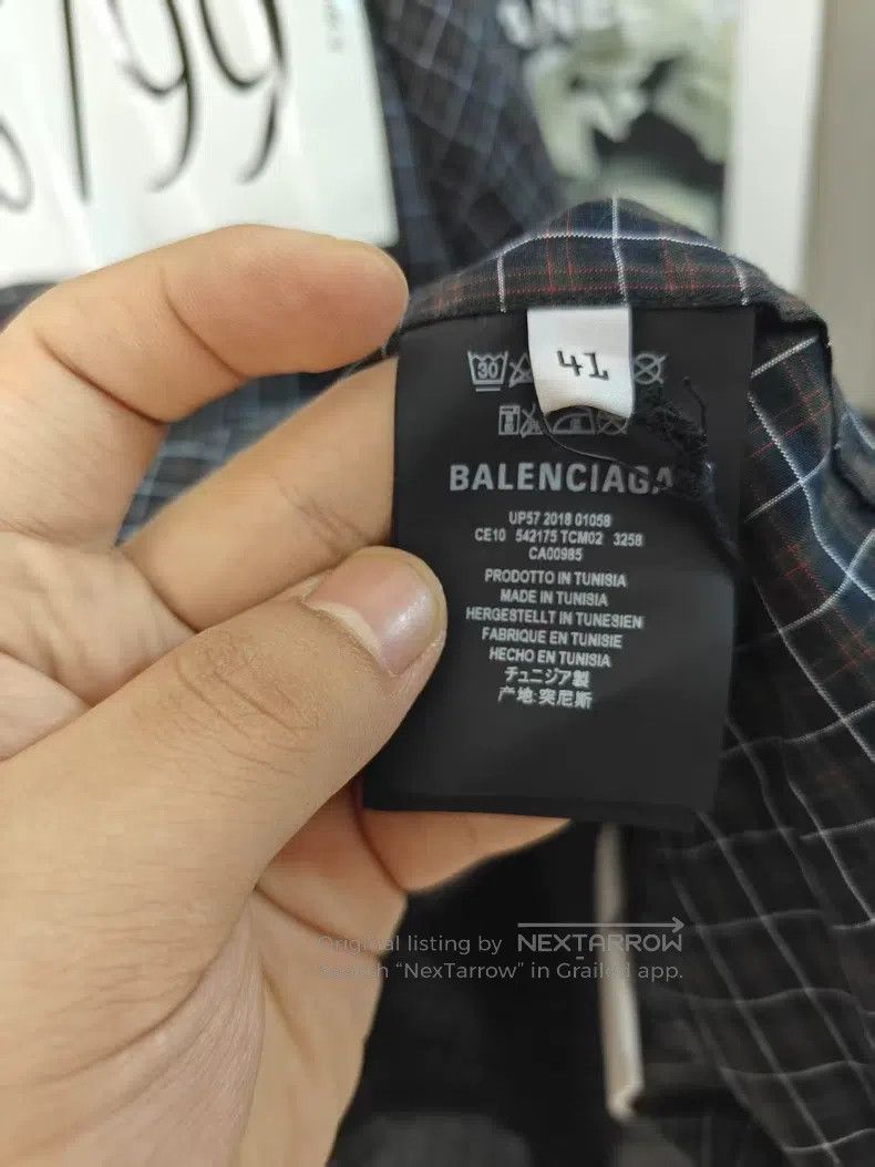 Balenciaga Balenciaga size 41 Embroidered logo shirt Size US S / EU 44-46 / 1 - 4 Thumbnail