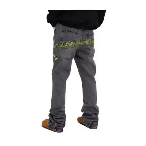 Jean Bullets Embroidery Stacked Denim Jeans Size US 32 / EU 48 - 3 Thumbnail