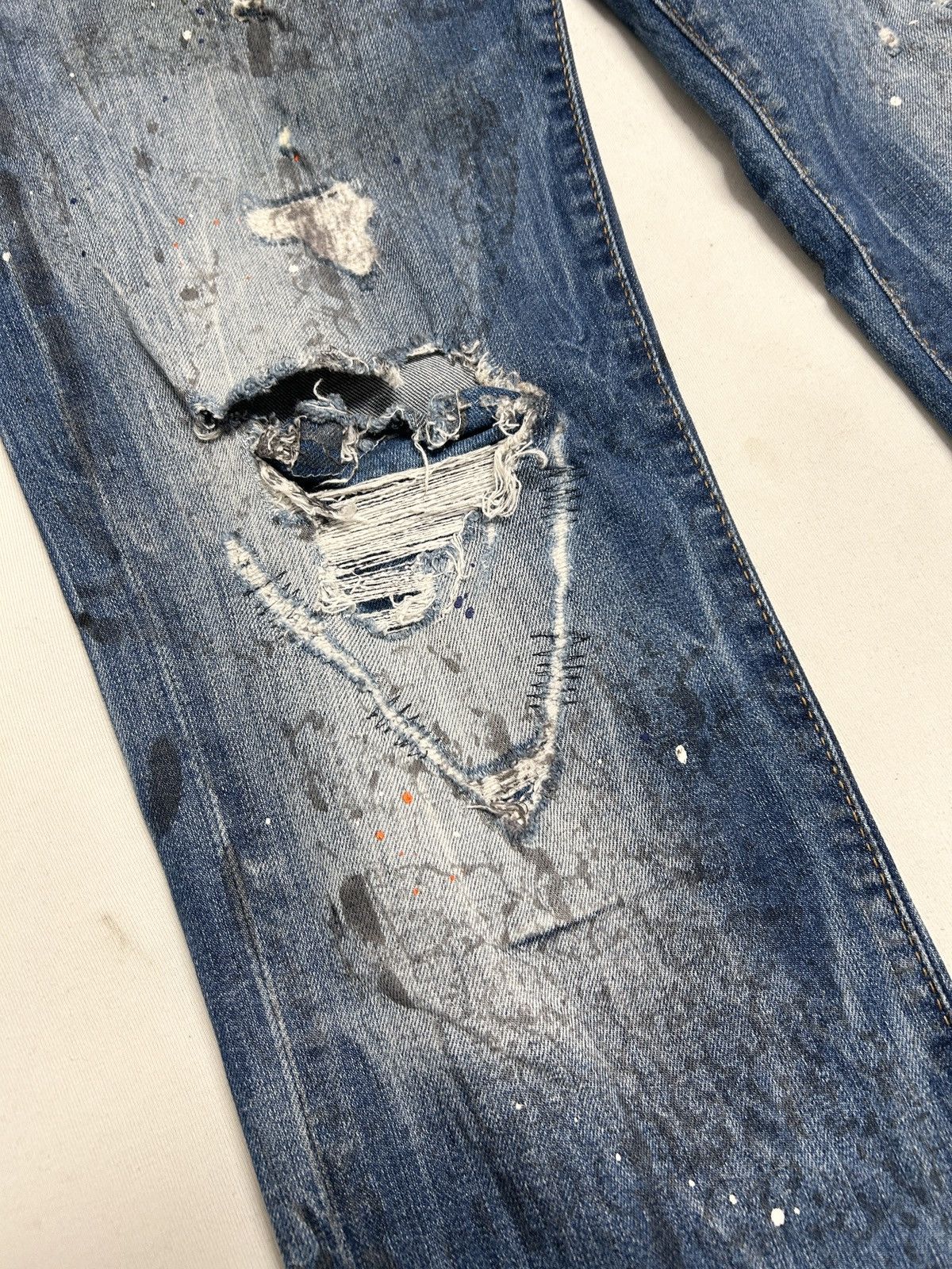 Dsquared2 FW2016 Paint Splatter Zip Denim Size US 31 - 4 Thumbnail