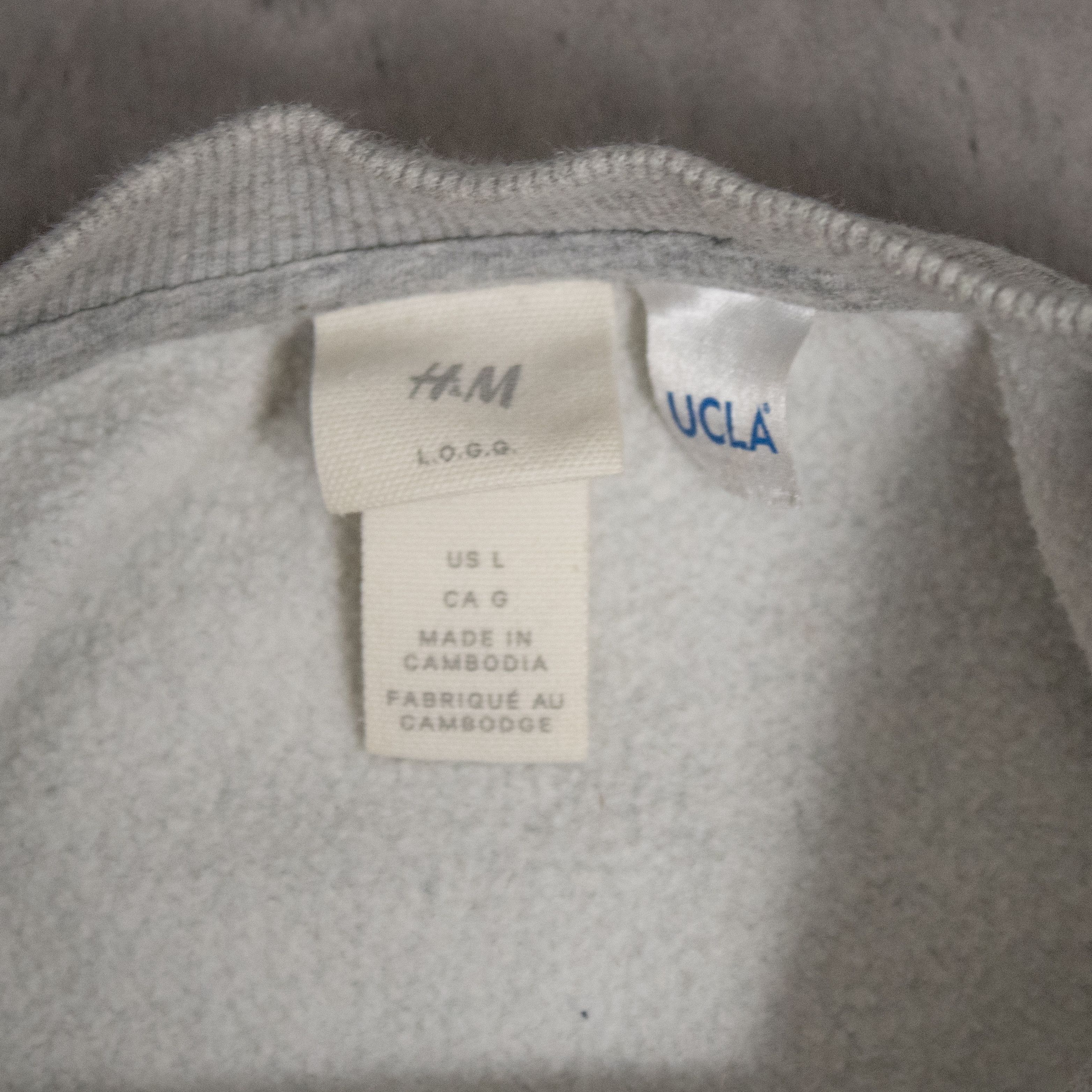H&M H&M UCLA Oversize Boxy Baggy Heather Grey Crewneck Sweater Size US XL / EU 56 / 4 - 6 Thumbnail
