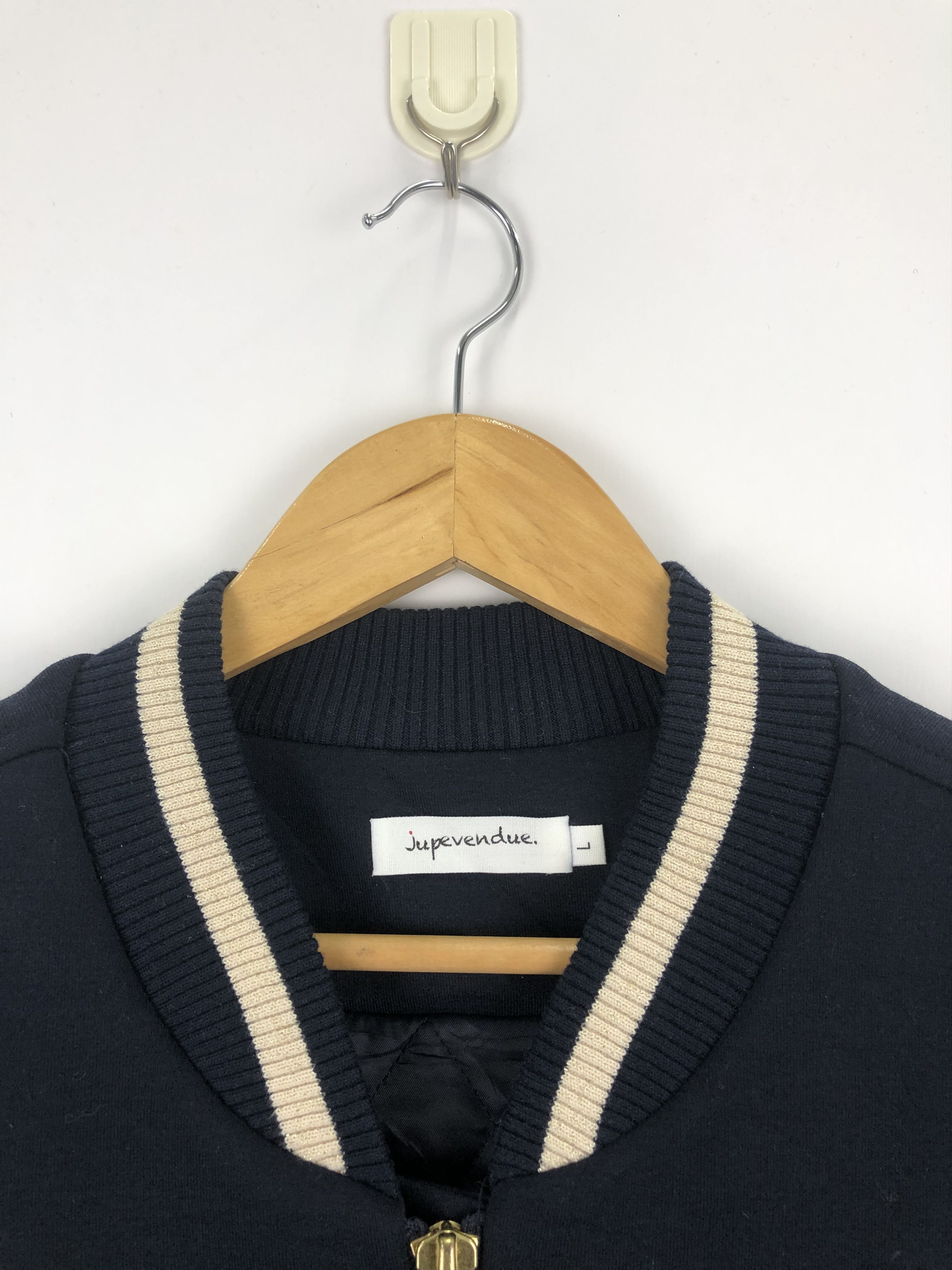 Japanese Brand × Vintage Vintage Japanese Brand Wool Knit Sleeve Bomber Jacket Size US L / EU 52-54 / 3 - 8 Thumbnail