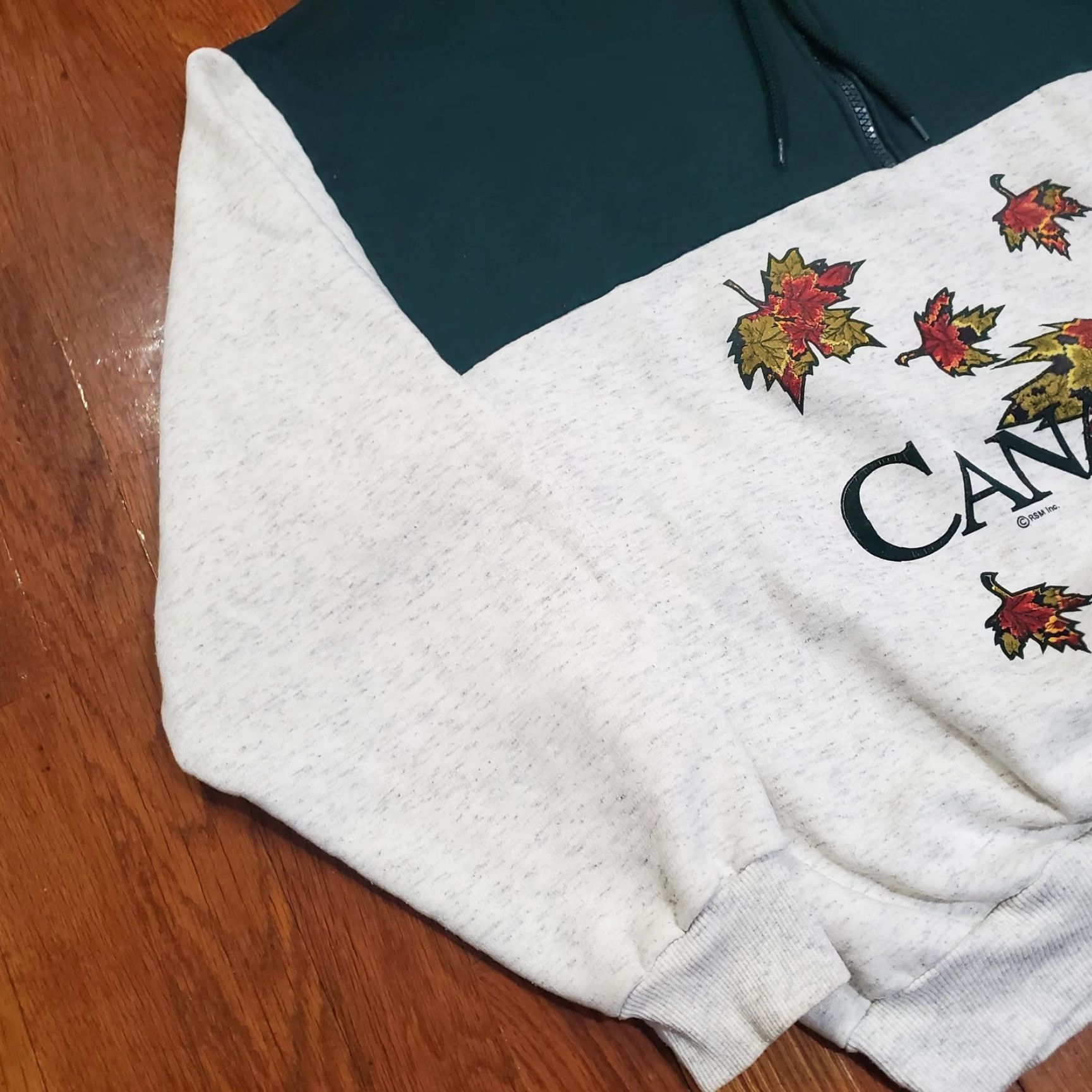 Vintage VINTAGE Cityscape Canada Sweater Mens M Pullover 1/4 Zip Graphic Print Banff Maple Leaf 90s Size US M / EU 48-50 / 2 - 2 Thumbnail