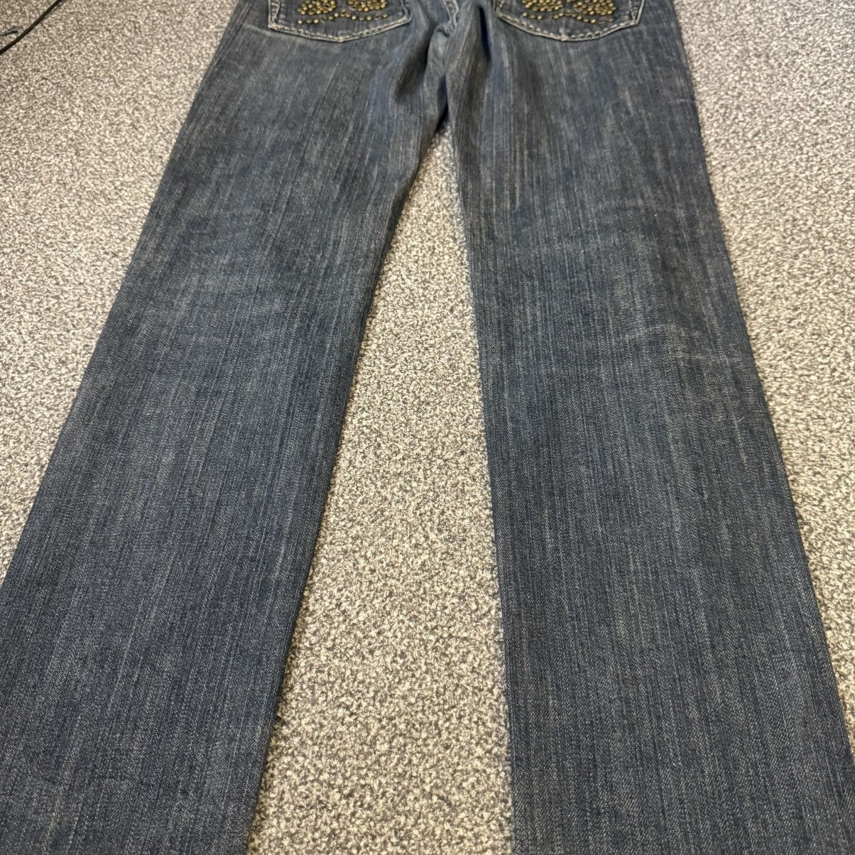 Beauty Beast 🔥🔥 Bcbg Maxazria Dark Wash Rhinestone Denim Size 27" / US 4 / IT 40 - 6 Thumbnail