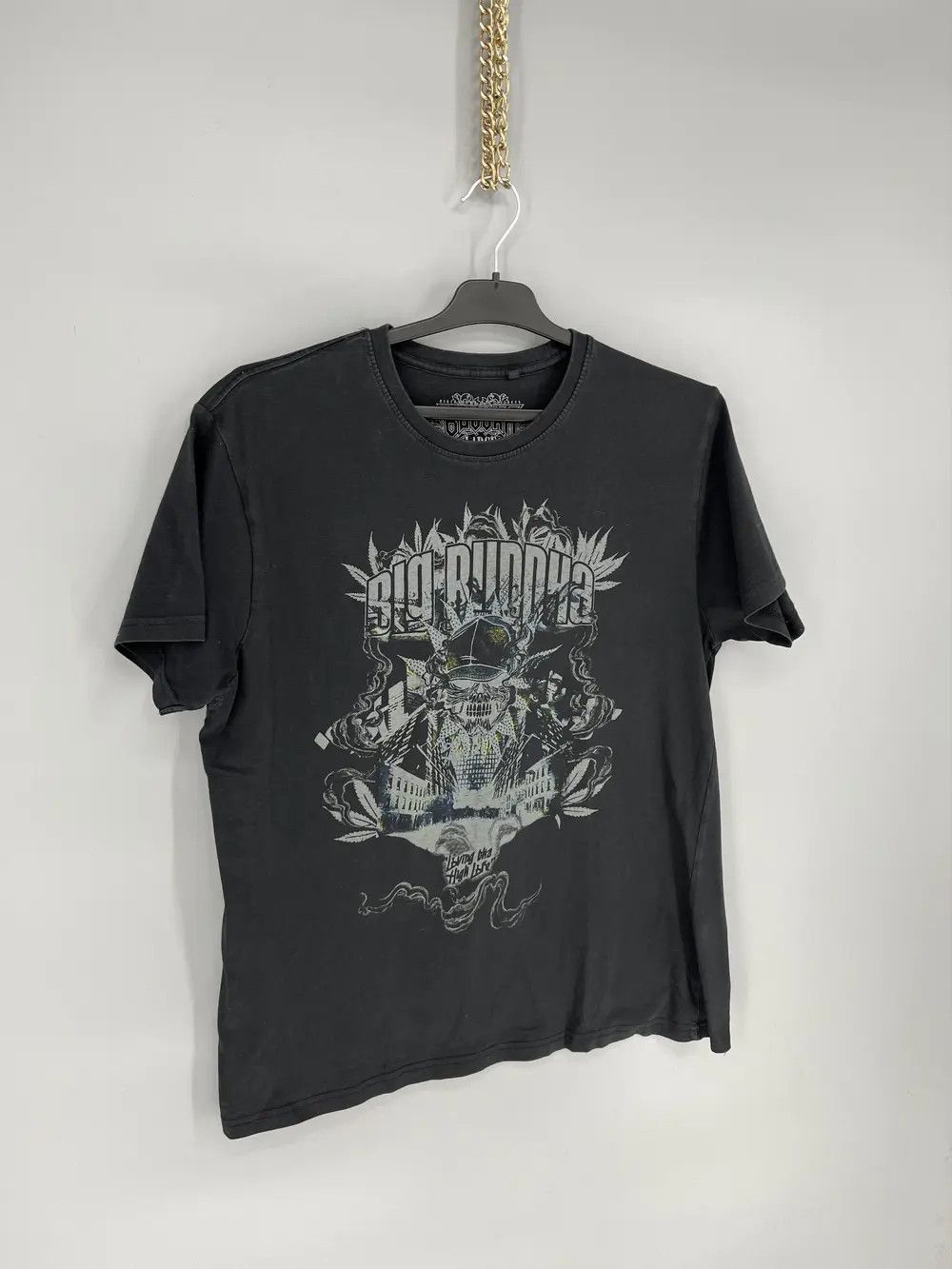 Band Tees Vintage Big Buddha Skull Affliction Style Cyber-Y2K Tee Size US L / EU 52-54 / 3 - 2 Thumbnail