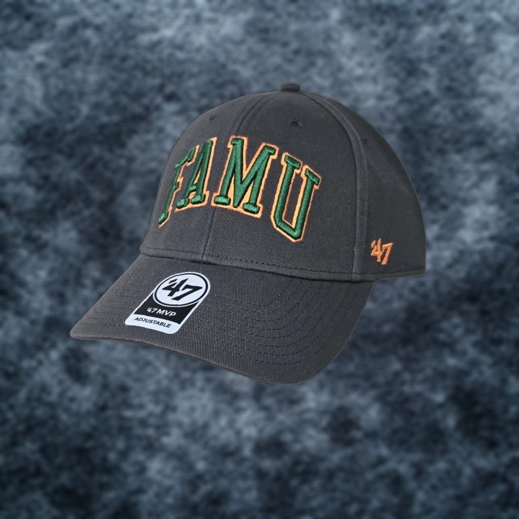Vintage '47 FAMU Rattlers Hat Strapback Gray Embroidered NWT Adjustable Cotton Men's Snapback University College Sports Hats Size ONE SIZE - 1 Thumbnail
