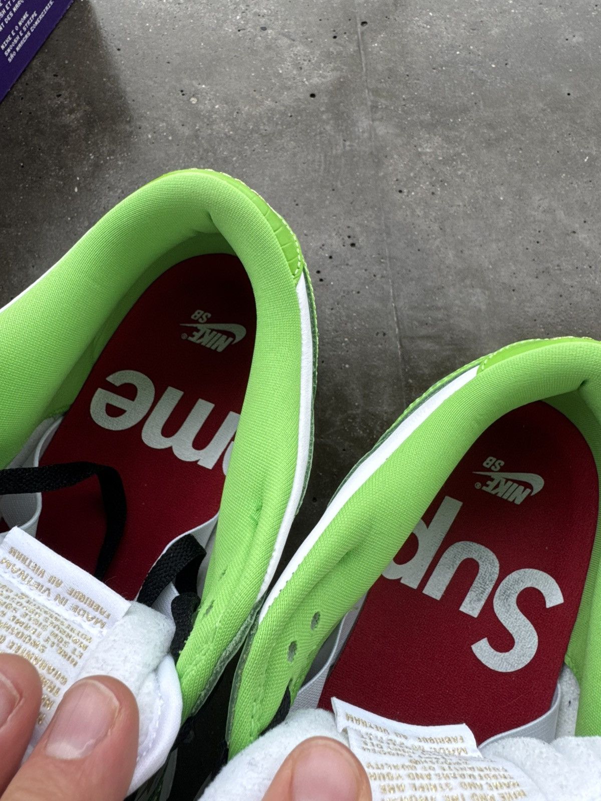 Nike Dunk Sb x Supreme Streetwear Sneakers Stars mean green