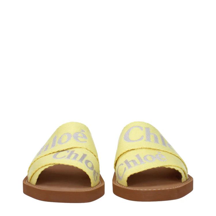 Chloe ob1o1e1024 Fabric Slippers Clogs in Yellow Size US 6 / IT 36 - 3 Thumbnail