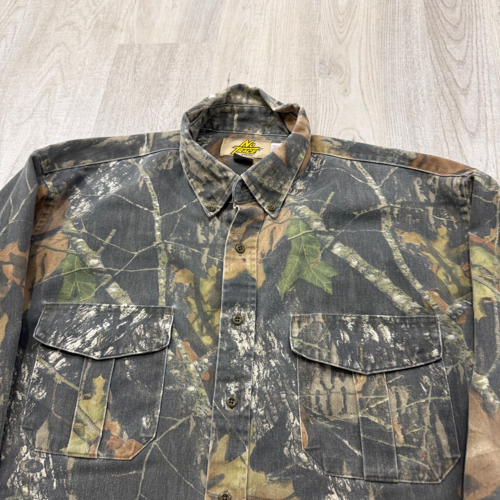 Vintage No Trace by Dan River Mossy Oak Camo Button Down Shirt XL Size US XL / EU 56 / 4 - 3 Thumbnail