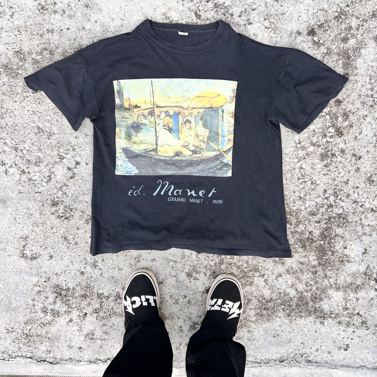Vintage VTG ART “MANET STUDIO BOAT” Size US L / EU 52-54 / 3 - 1 Thumbnail