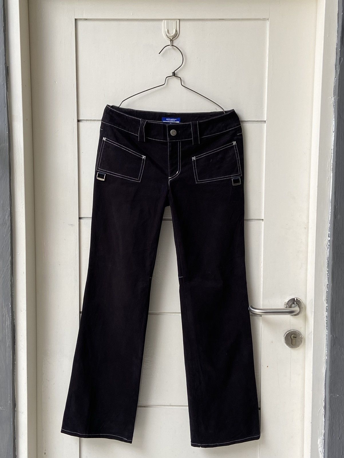 Burberry BURBERRY Black Long Pants Size US 27 - 1 Thumbnail