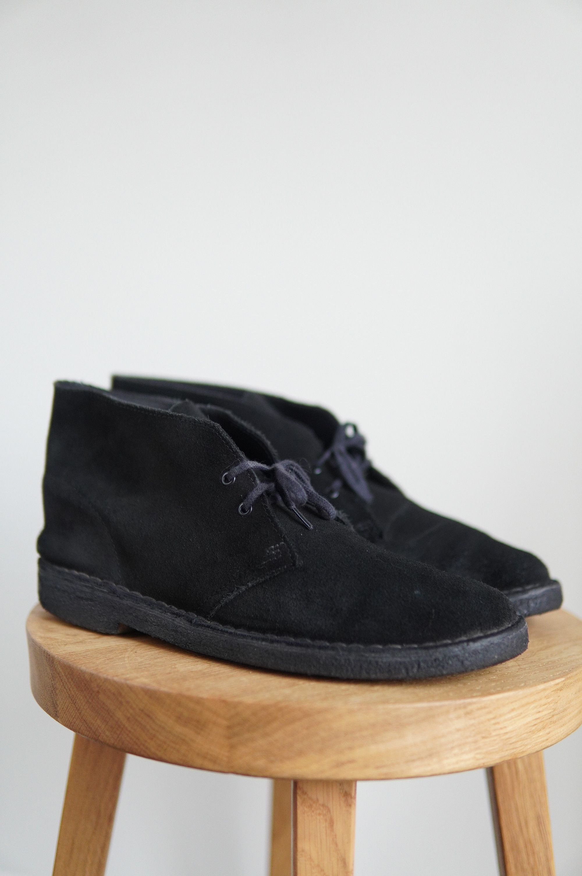 Clarks Mens Clarks Originals Desert Trek Black Suede Shoes Size US 8 / EU 41 - 1 Thumbnail