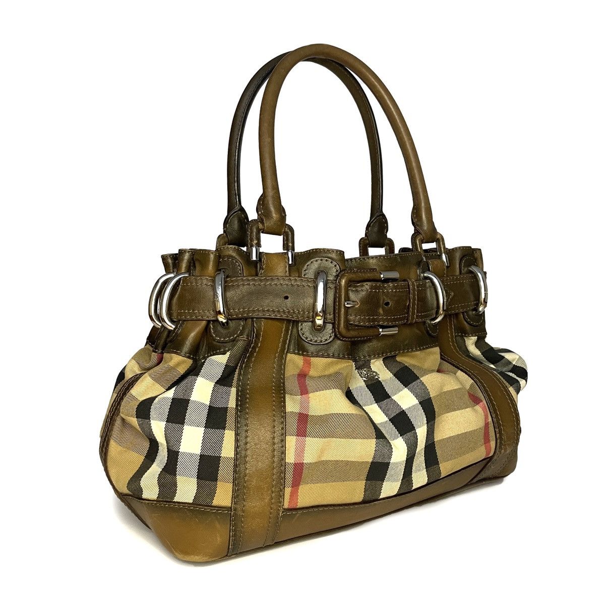 Burberry Burberry Beaton House Check Satchel Bag Size ONE SIZE - 3 Thumbnail