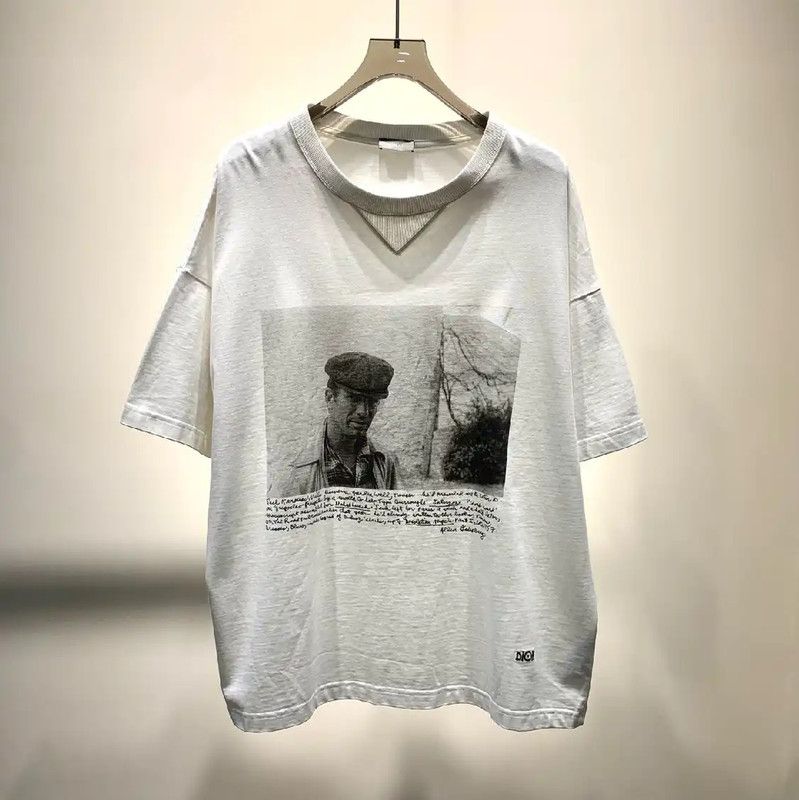 Dior Dior Men's White Cotton Graphic T-Shirt 0089 Size US XL / EU 56 / 4 - 1 Thumbnail