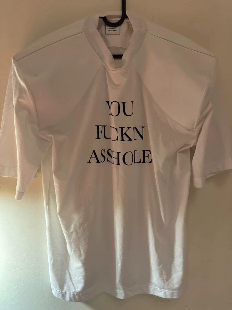 Vetements Vetements Shoulder-padded slogan short sleeve 2506-Nextarro Size US M / EU 48-50 / 2 - 1 Thumbnail