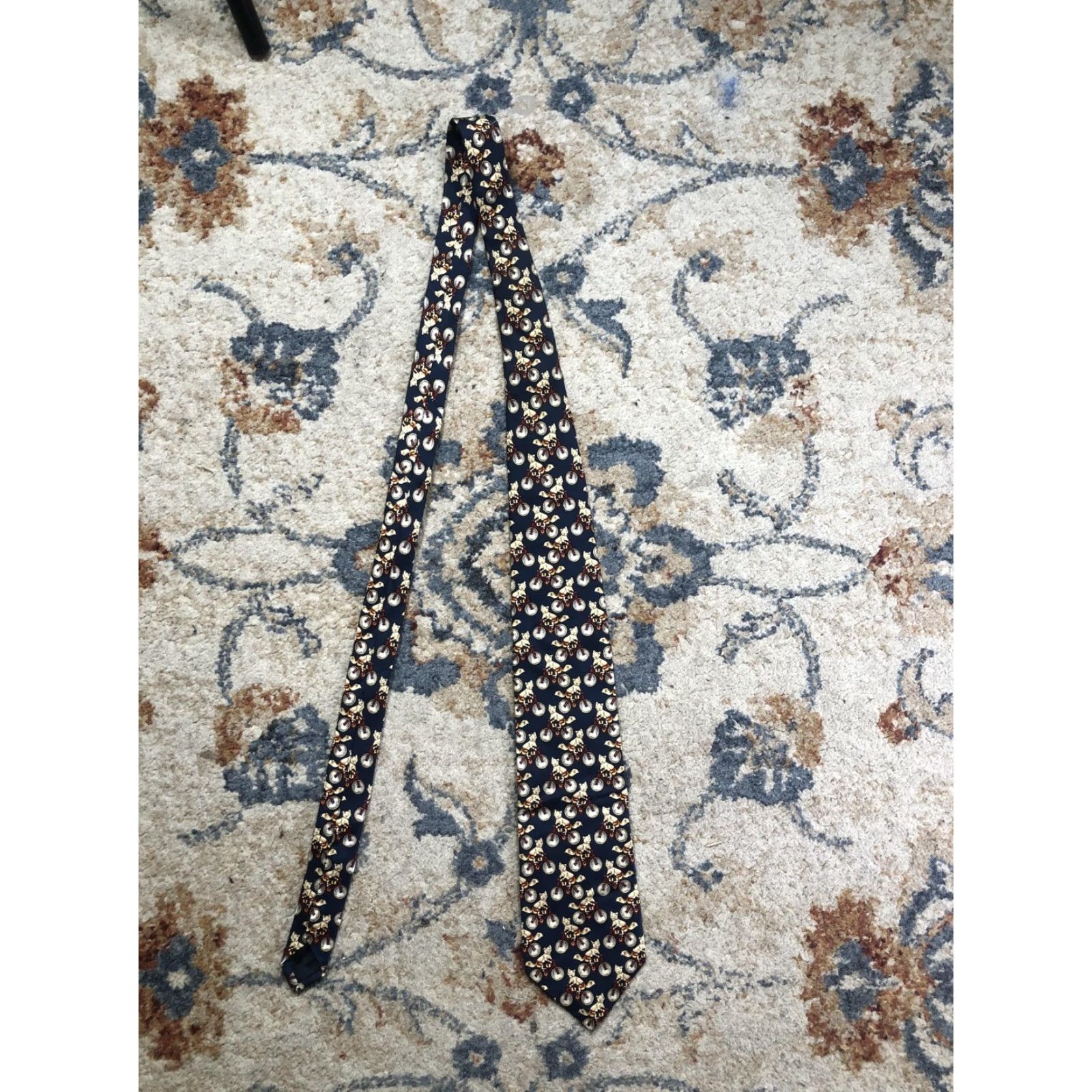 Brooks Brothers Brooks Brothers Tie Mens One Size Silk Blue Fox Bicycle Novelty Made USA Size ONE SIZE - 2 Thumbnail