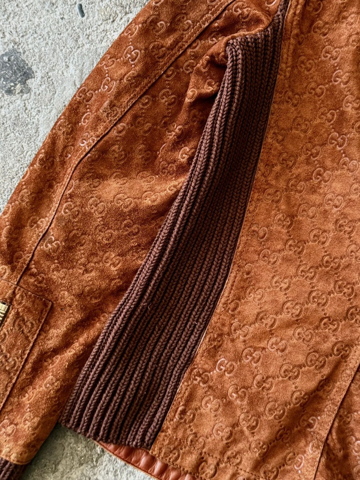 Gucci × Tom Ford Archive Gucci - Tom Ford Suede / Knit - Monogram Jacket Size S / US 4 / IT 40 - 18 Thumbnail