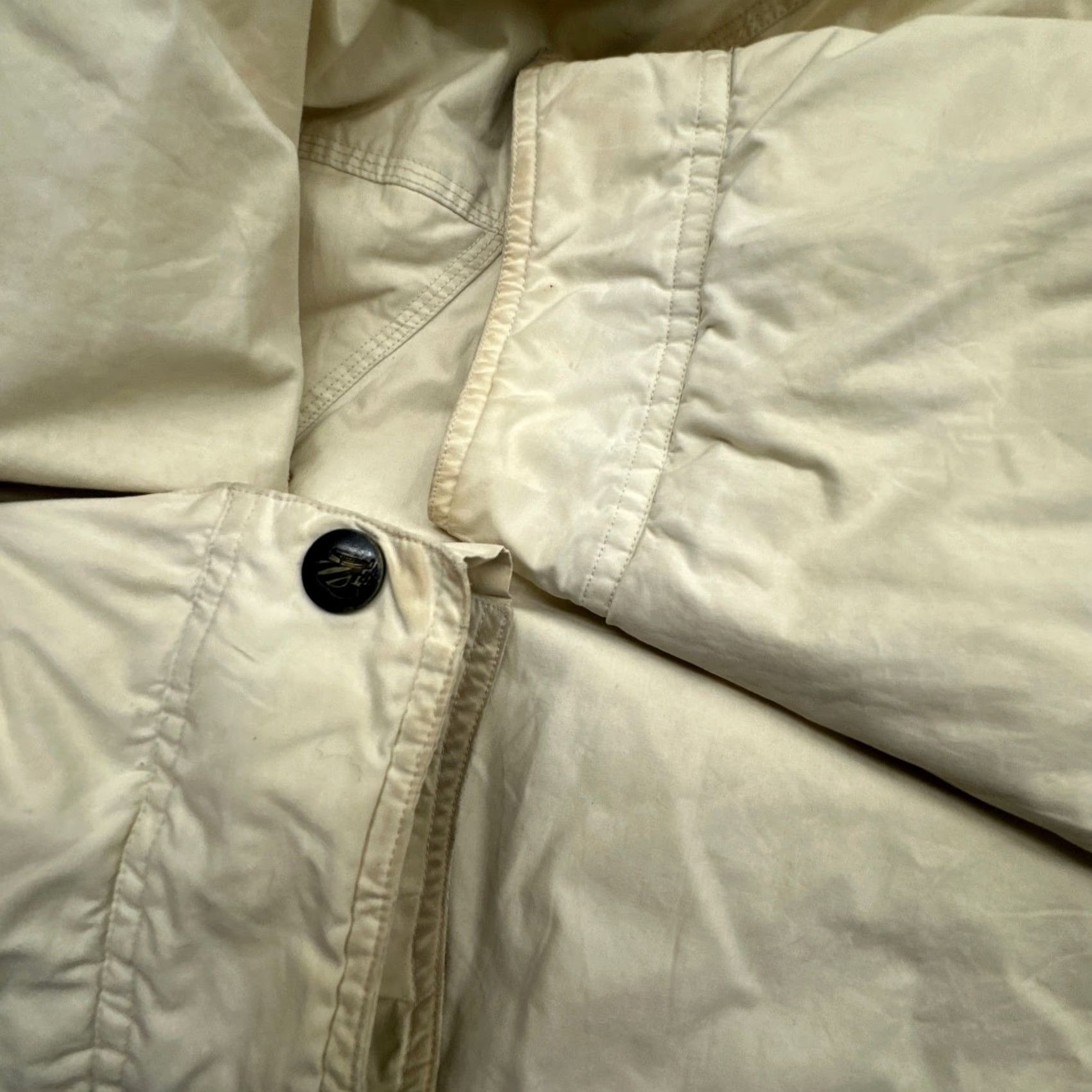 Nautica VINTAGE Nautica Duck Down Puffer Parka Jacket Large White Green STAINED Mens Size US L / EU 52-54 / 3 - 7 Thumbnail