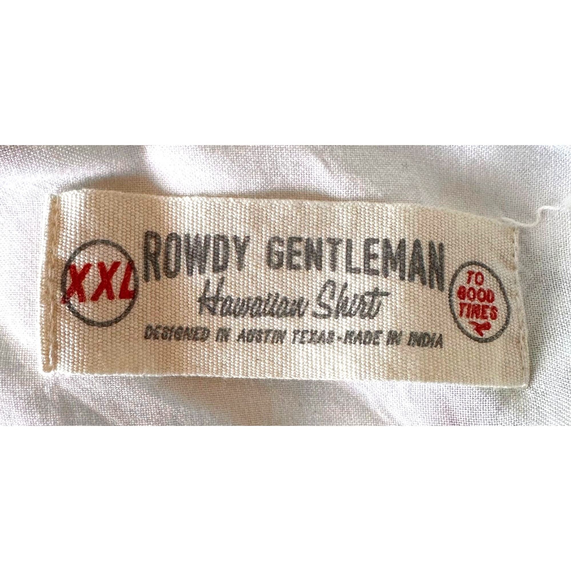 Vintage Rowdy Gentleman Cactus Cocktail Hawaiian Shirt XXL White Cru Size US XXL / EU 58 / 5 - 11 Thumbnail