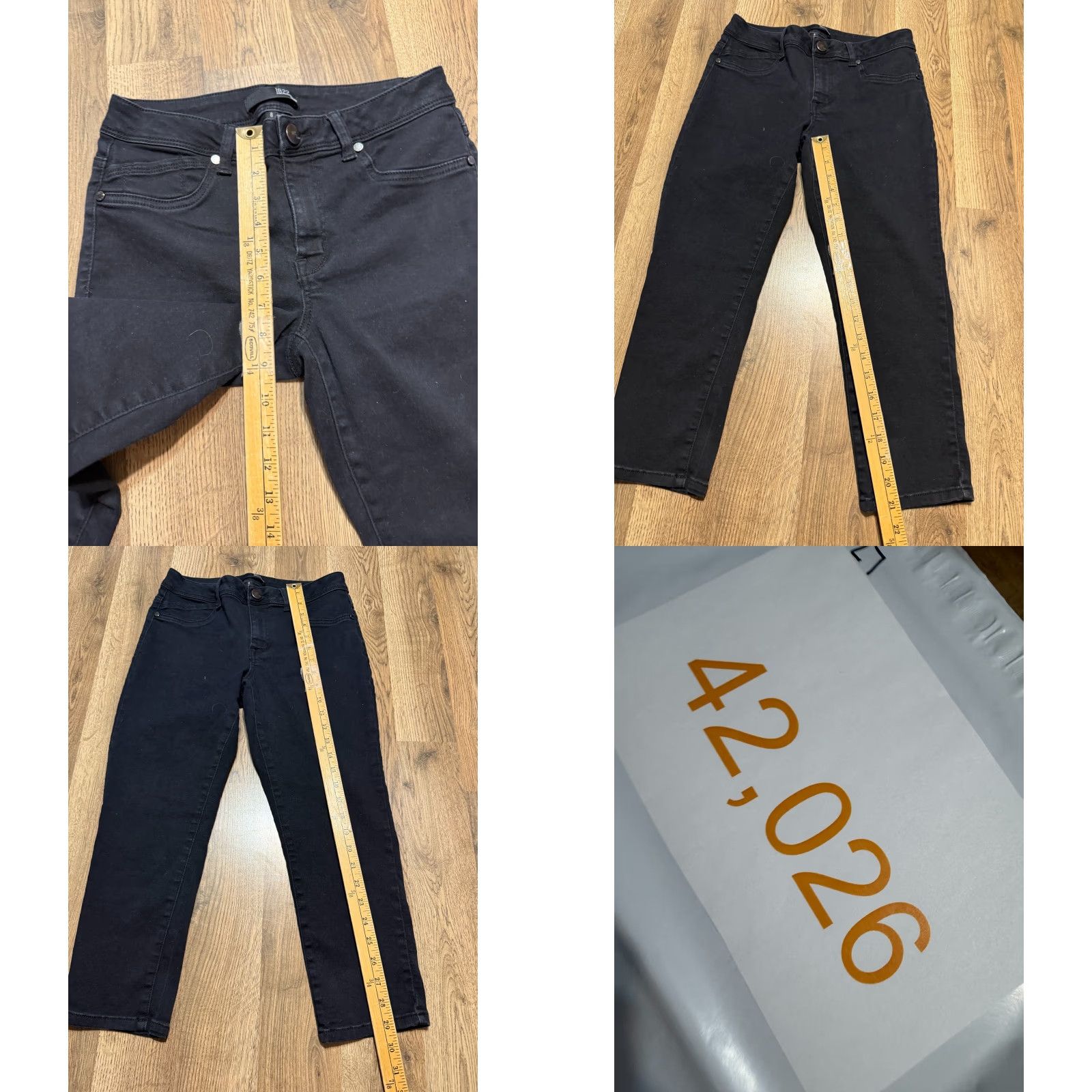 Vintage 1822 Denim Jeans Women 8 Black Denim Straight Mid Rise Pockets Womens Size 30" / US 8 / IT 44 - 8 Thumbnail