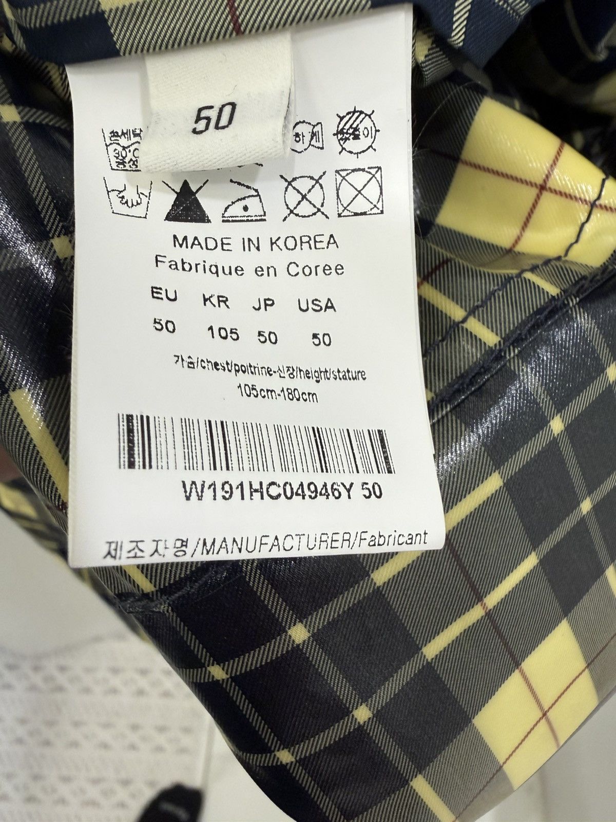 Wooyoungmi W19 Yellow Plaid Coated Coat Size US M / EU 48-50 / 2 - 4 Thumbnail
