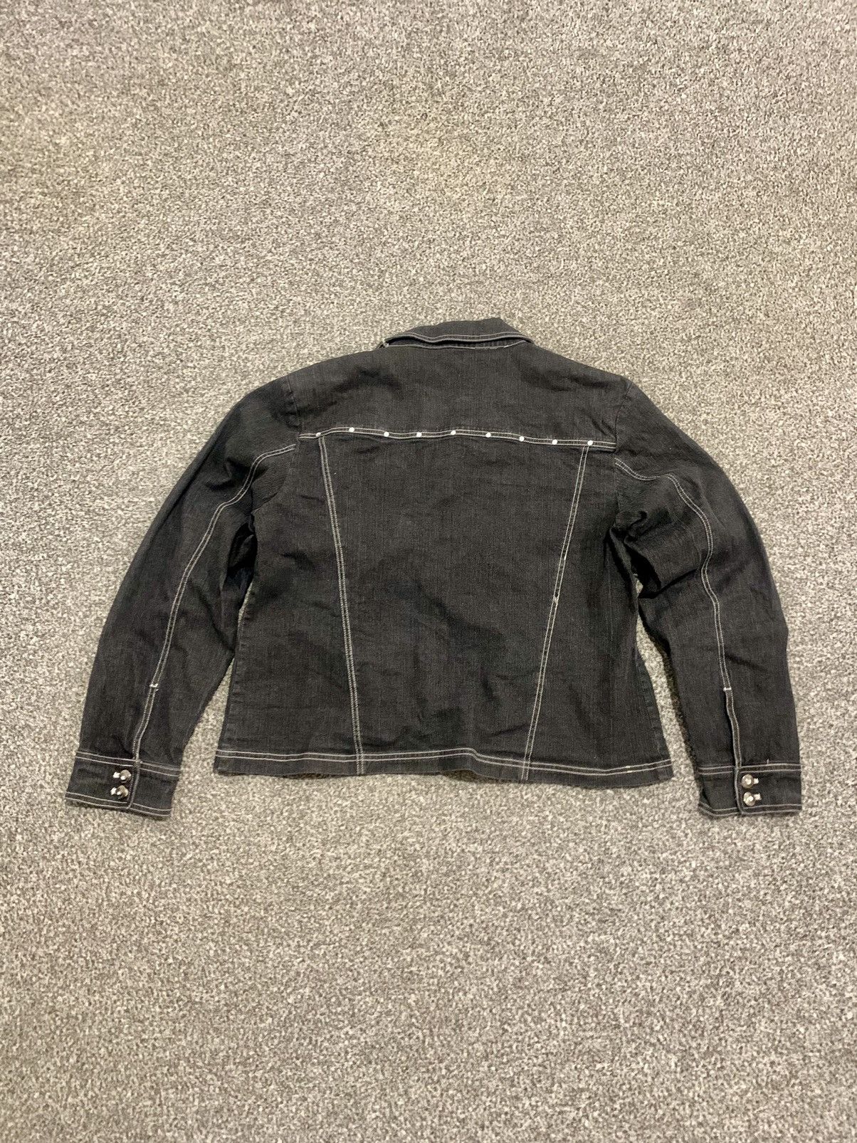 Vintage Vintage Italian Crystal VVS Denim Biker Jacket Size US M / EU 48-50 / 2 - 2 Thumbnail