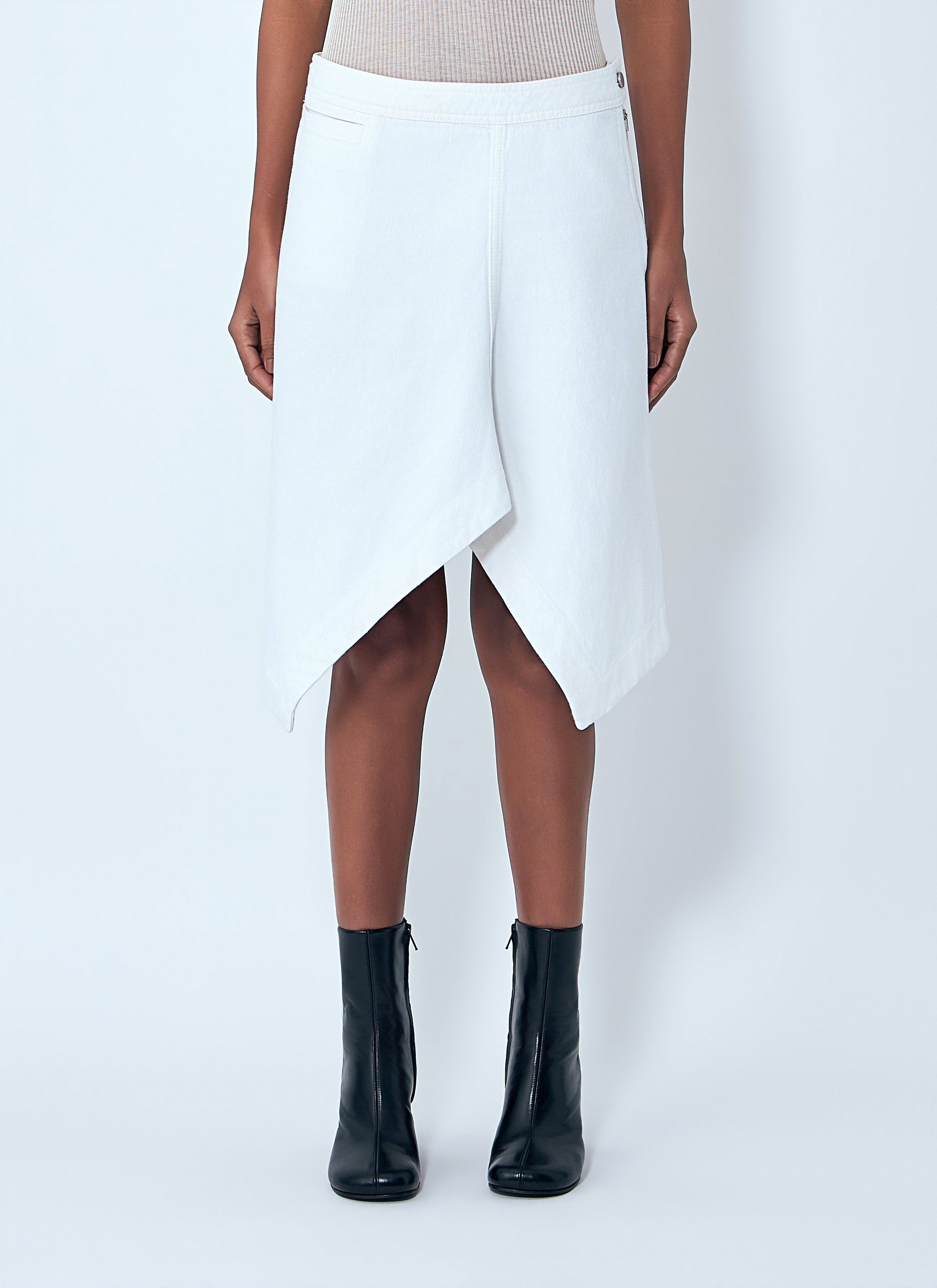 Lemaire Asymmetric Denim Skirt Size 27" / US 4 / IT 40 - 1 Thumbnail