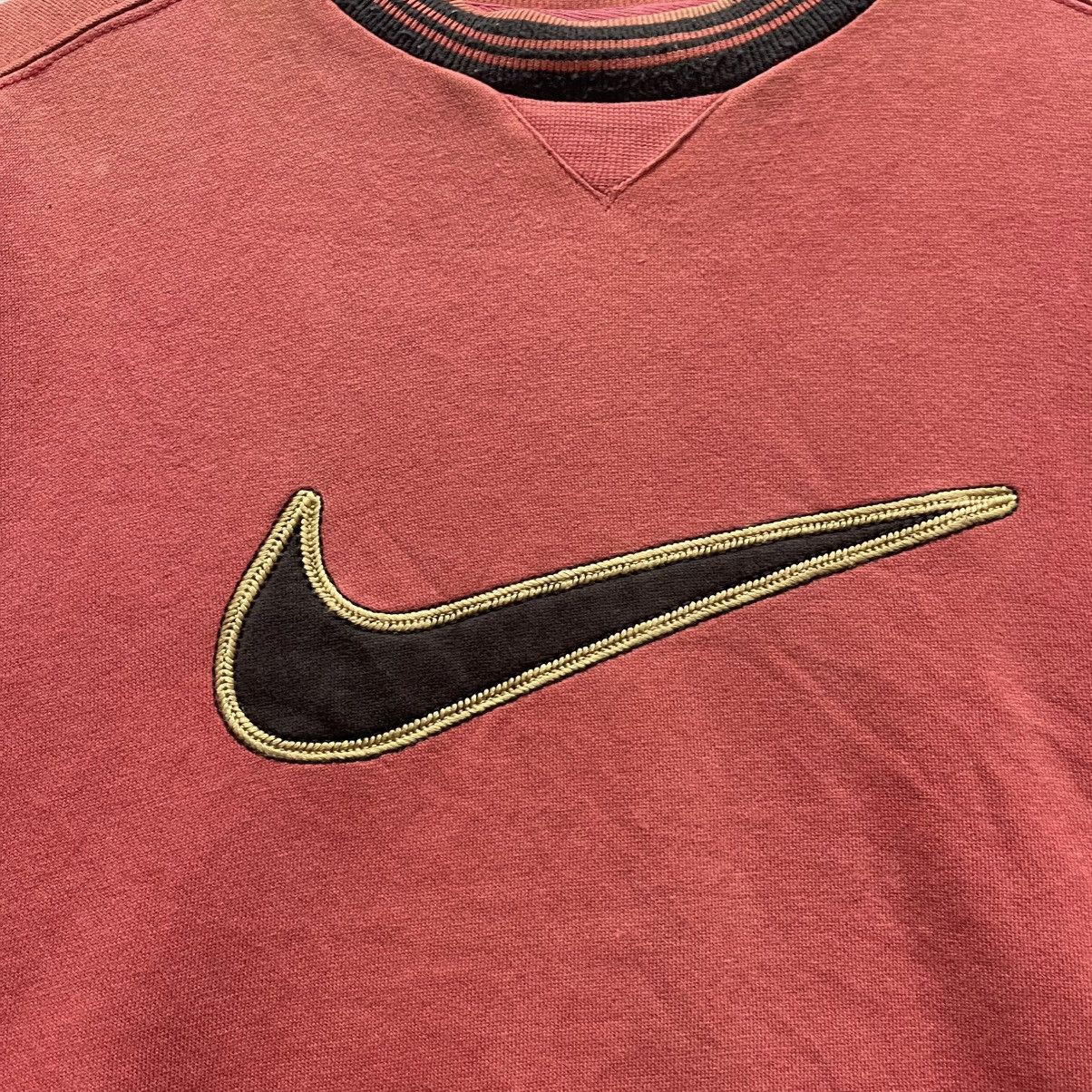 Nike Vintage Nike Big Swoosh Sweatshirt Made in Singapore Size US L / EU 52-54 / 3 - 3 Thumbnail