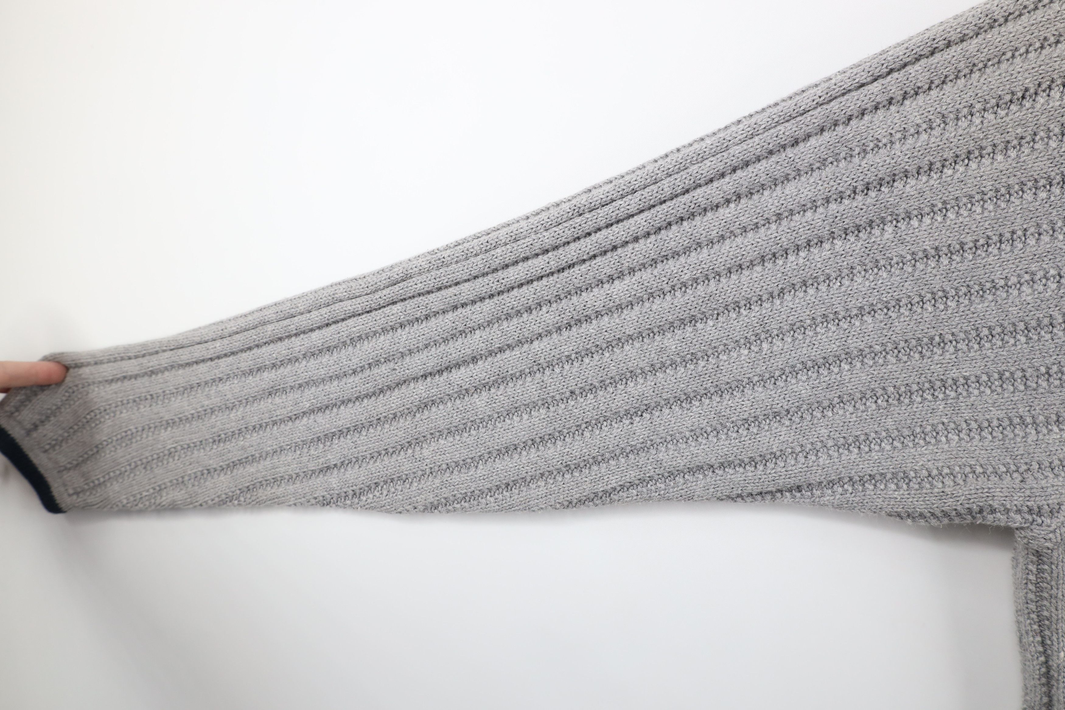 Vintage Vintage 90s Streetwear Thermal Ribbed Knit Henley Sweater Size US M / EU 48-50 / 2 - 5 Thumbnail