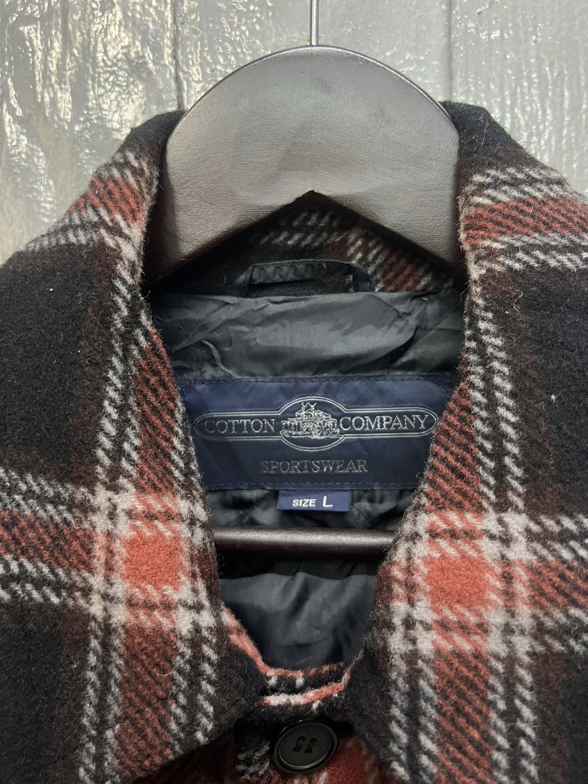 Vintage Vintage Cotton Company Sportwear Wool Plaid Jacket Size US L / EU 52-54 / 3 - 6 Thumbnail