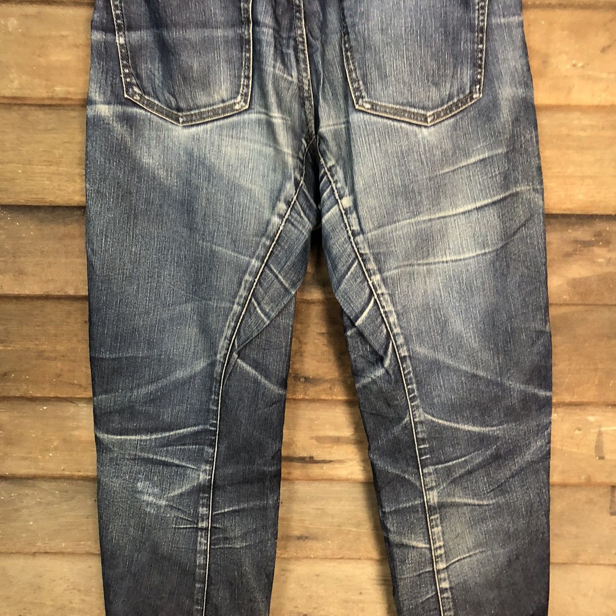 Japanese Brand Uniqlo Jeans Blue faded Distressed Denim Pants #7328 Size US 27 - 17 Thumbnail