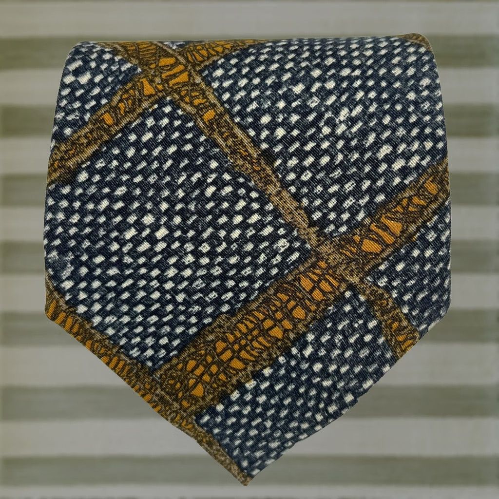 Ermenegildo Zegna Ermenegildo Zegna Silk Tie Geometric Made in Italy Men Tie 57"-60" Wide Multicolor Top Designer Pattern Geometric Mens Silk Tie Size ONE SIZE - 1 Thumbnail