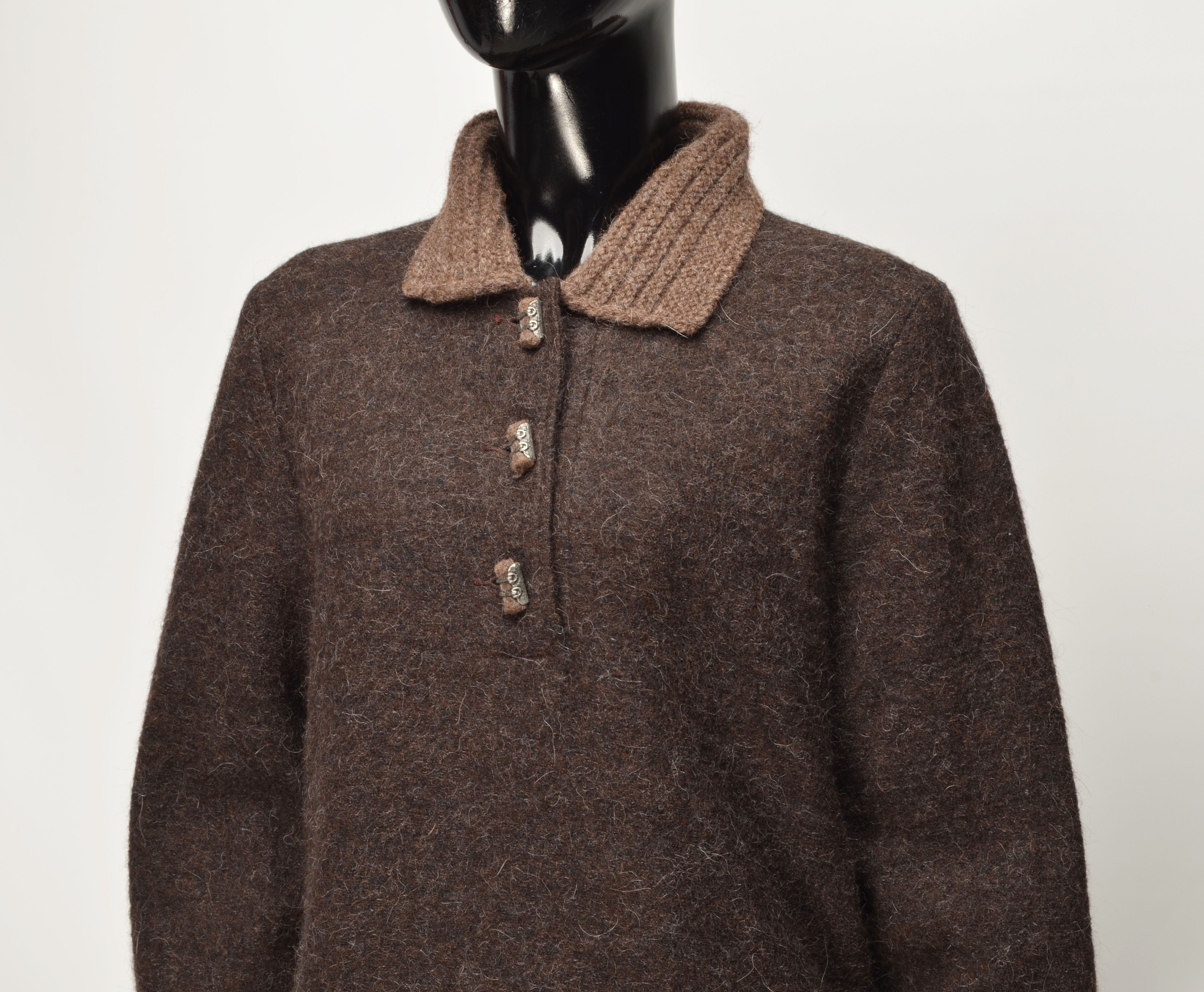 GIESSWEIN Vintage Giesswein Wool Alpaka Blend Button Front Sweater Size M / US 6-8 / IT 42-44 - 2 Thumbnail